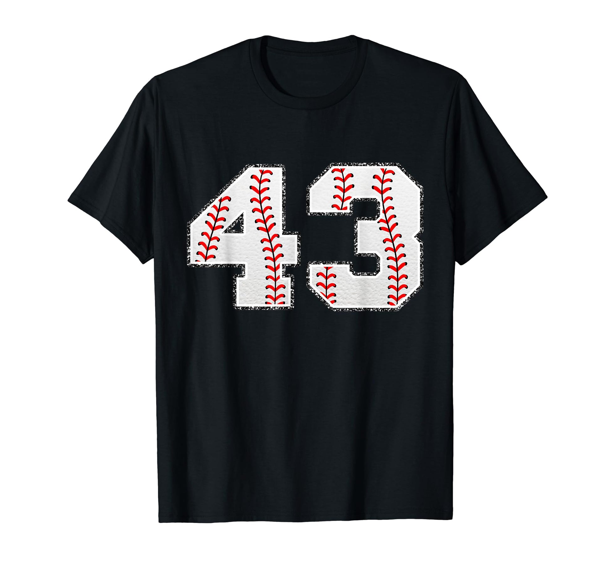 Distressed Baseball Softball Number T-Shirt - Casual Everyday Wear Unisex - T-Shirt, Sweatshirt, Hoodie