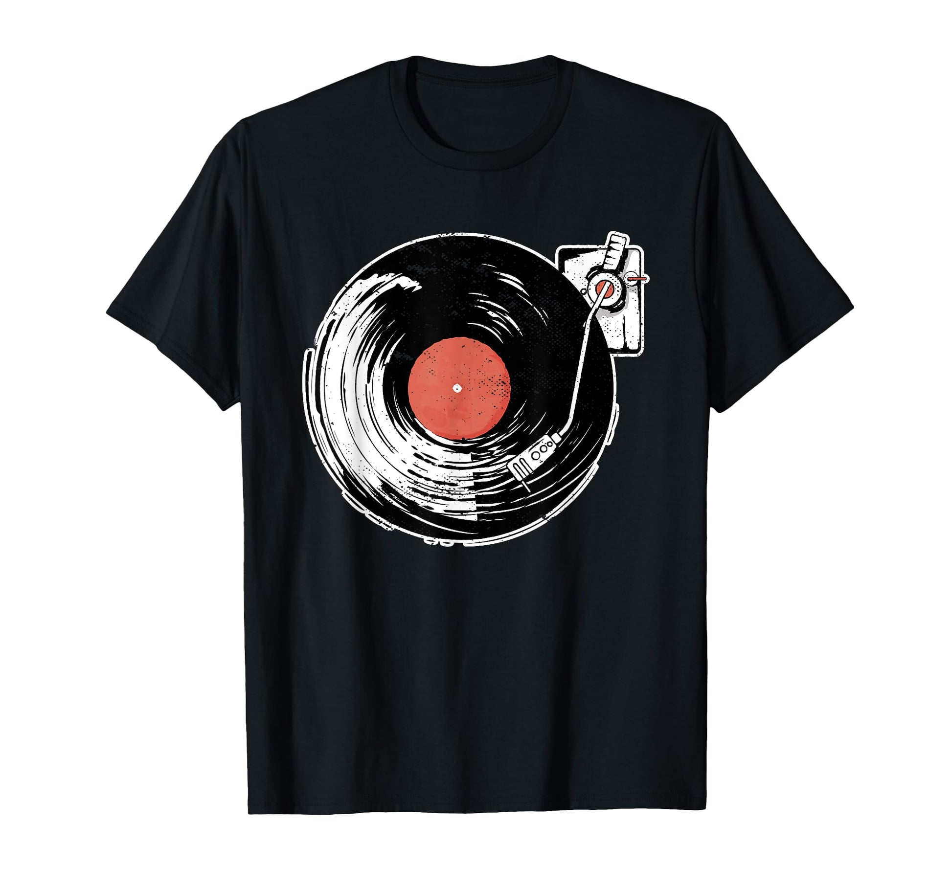 Vinyl Record Player Sketch Drawing T-Shirt - Aesthetic Graphic Men Women - T-Shirt, Sweatshirt, Hoodie