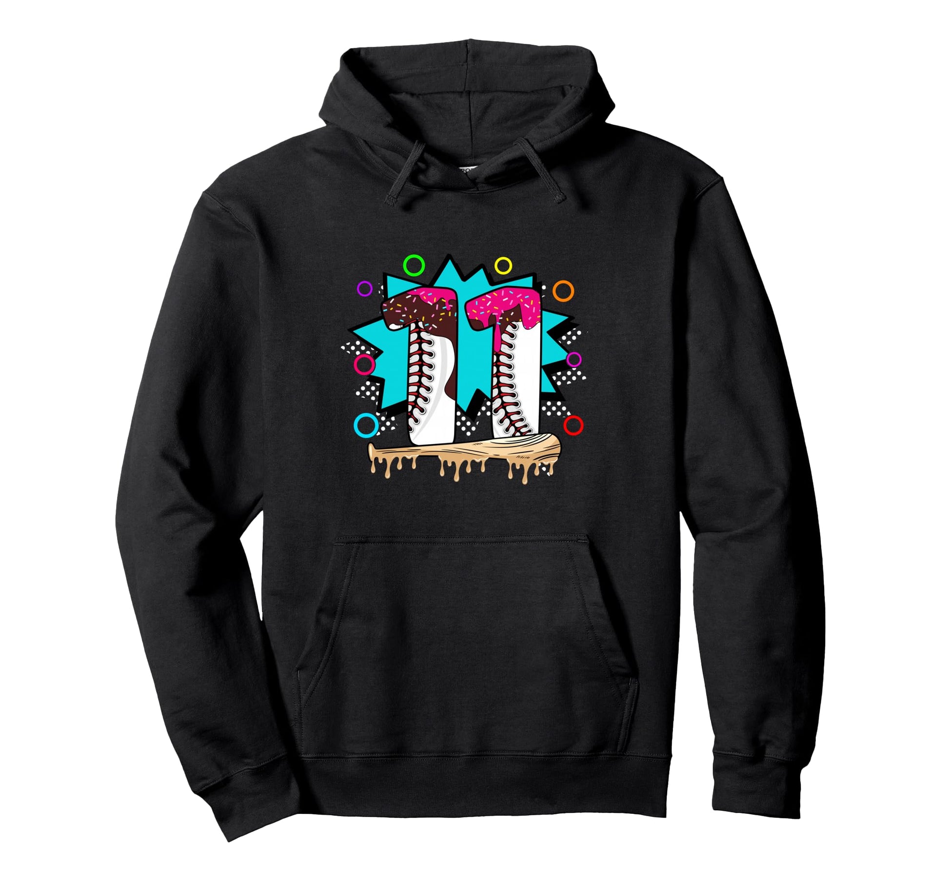 11Th Birthday Baseball Hoodie - Aesthetic Graphic Unisex - T-Shirt, Sweatshirt, Hoodie