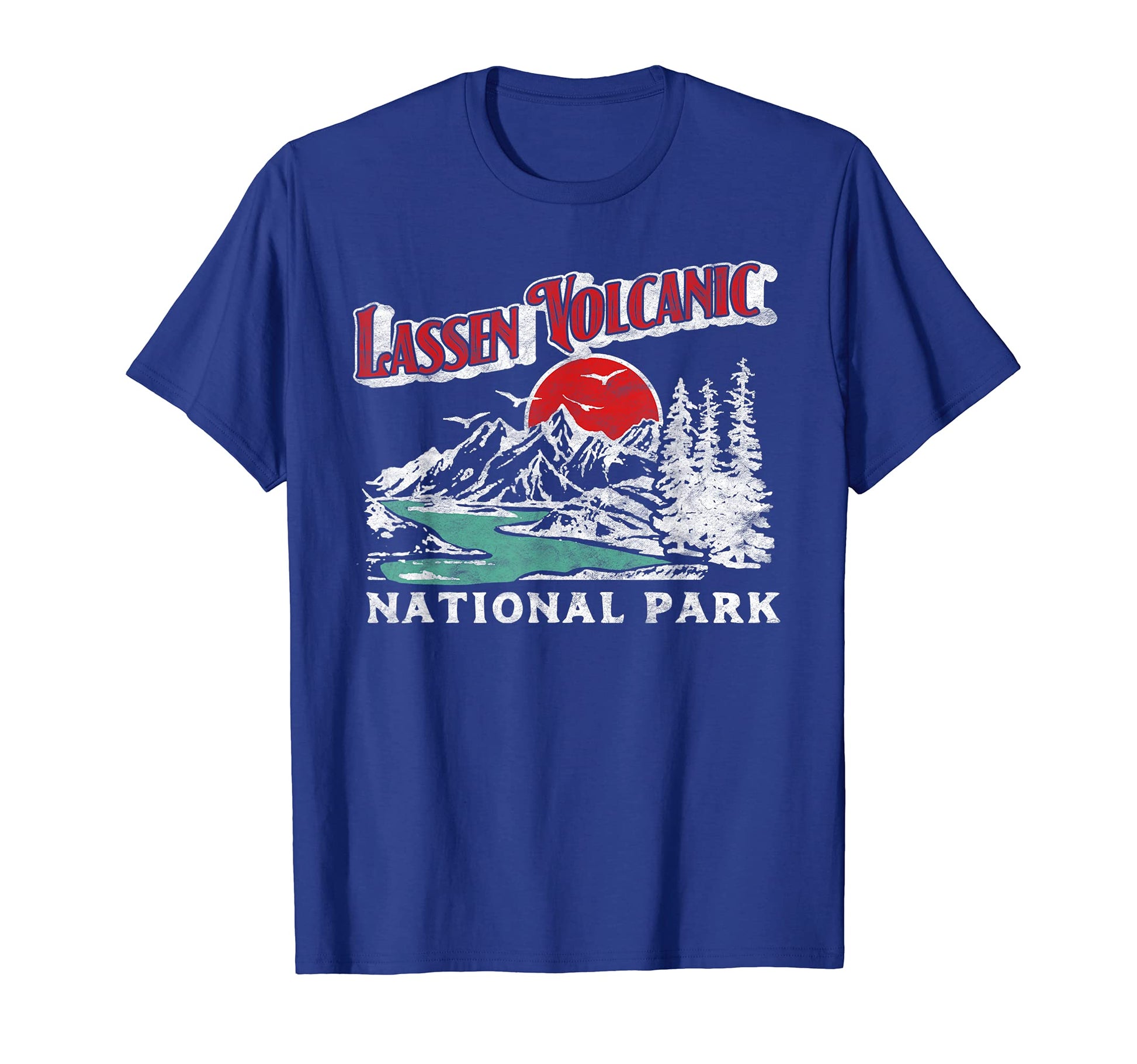 Lassen Volcanic National Park 80S T-Shirt - Minimalist Print for Adults - T-Shirt, Sweatshirt, Hoodie