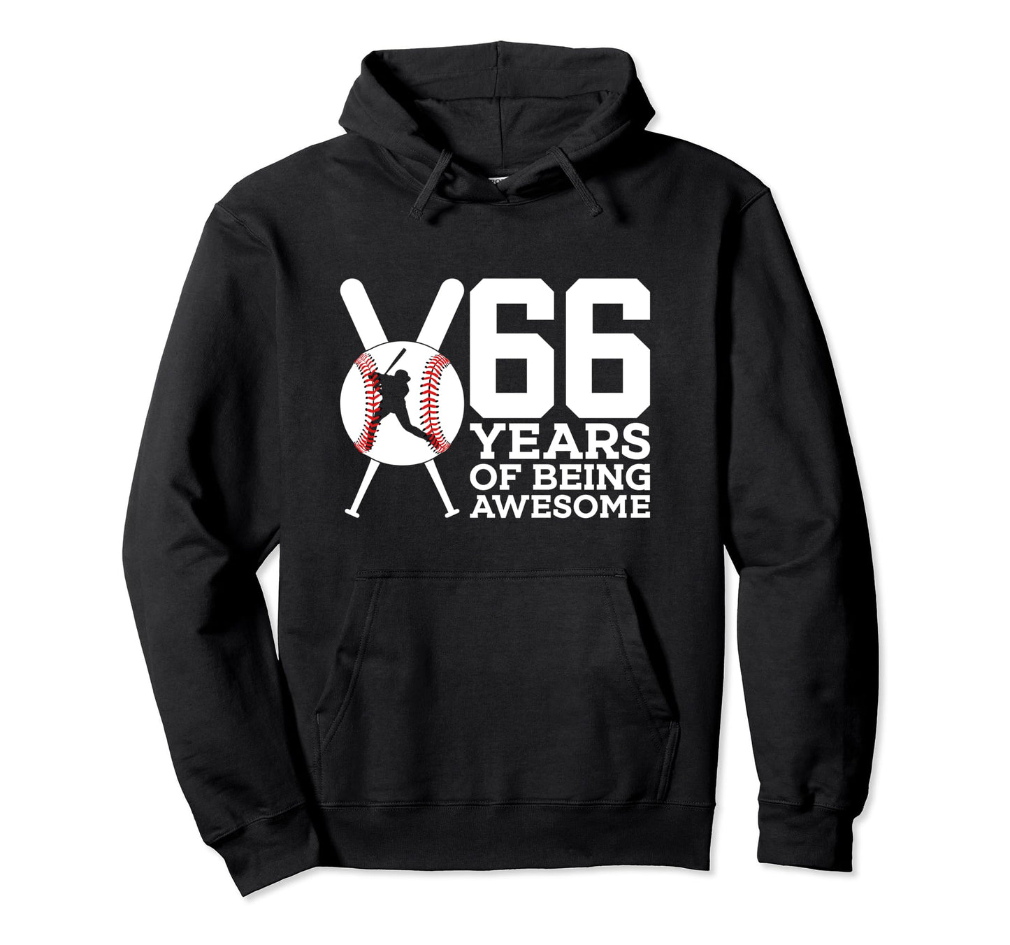 66 Years Being Awesome Baseball 66Th Hoodie - Aesthetic Graphic for Adults - T-Shirt, Sweatshirt, Hoodie