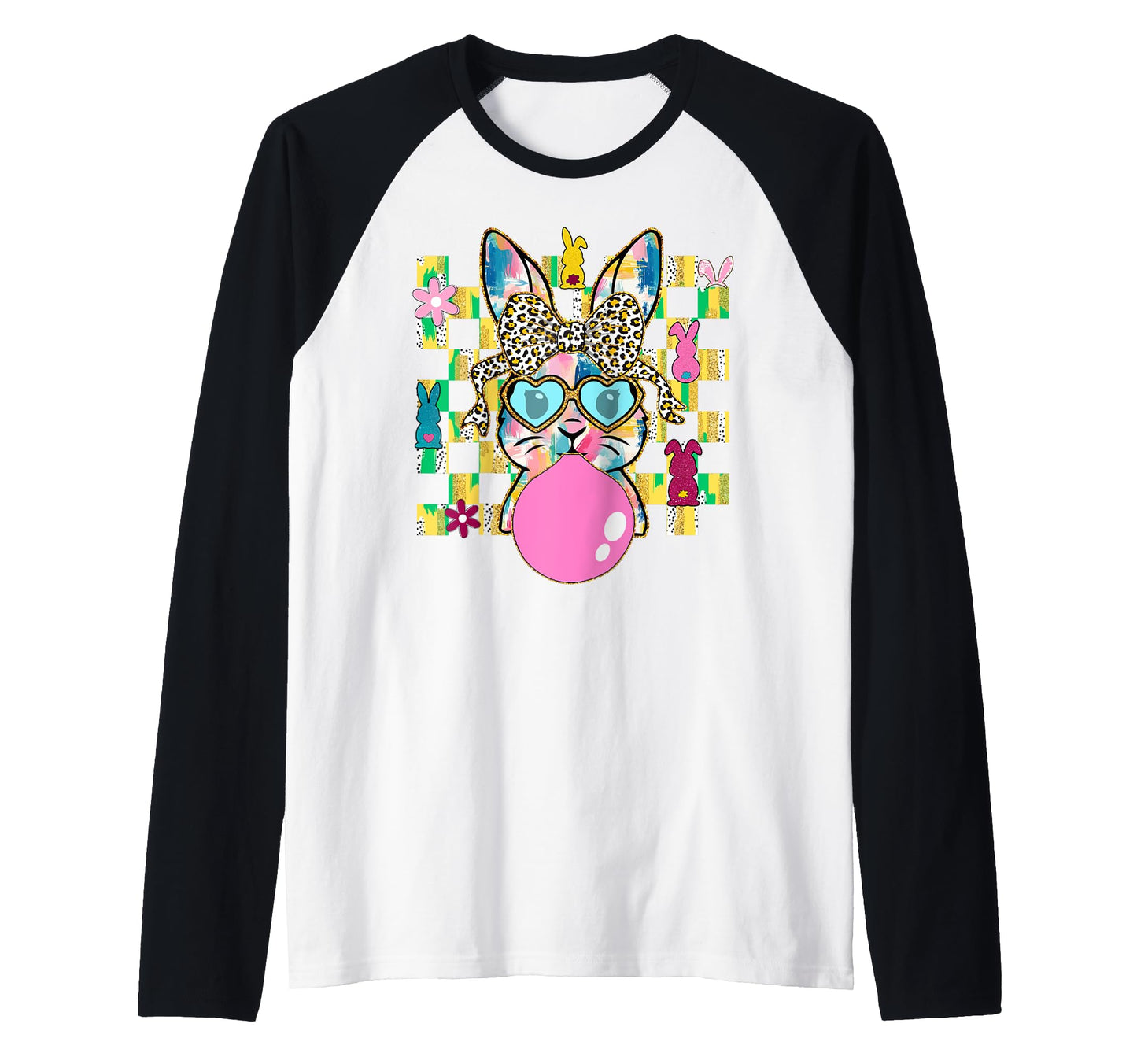 Bunny Rabbit Bow Easter Gift Funny Animal Hoodie - Custom Art Print Unisex - T-Shirt, Sweatshirt, Hoodie