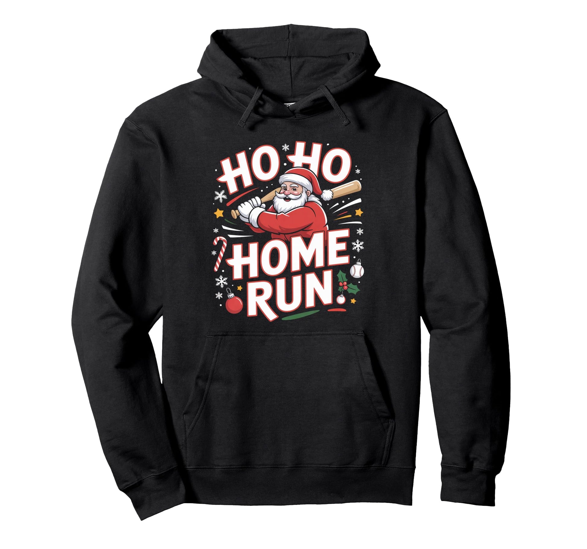 Ho Ho Home Run Baseball Hoodie - Minimalist Print Men Women - T-Shirt, Sweatshirt, Hoodie