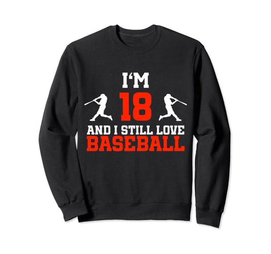 18Th Birthday Baseball 18 Years Old Sweatshirt - Graphic Print Men Women - T-Shirt, Sweatshirt, Hoodie