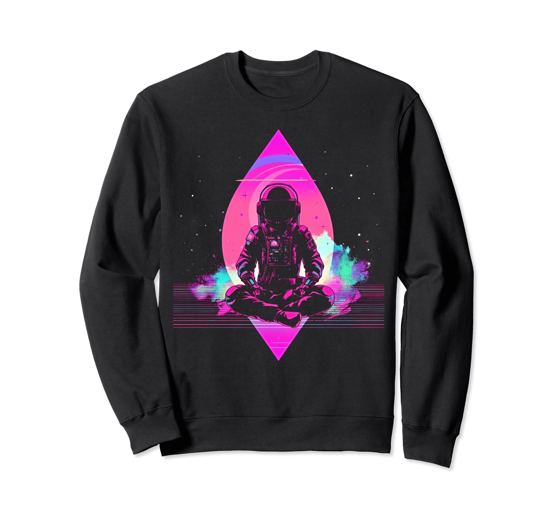 Synthwave Astronaut Cyberpunk 80S Sweatshirt - Unique Graphic for Adults - T-Shirt, Sweatshirt, Hoodie
