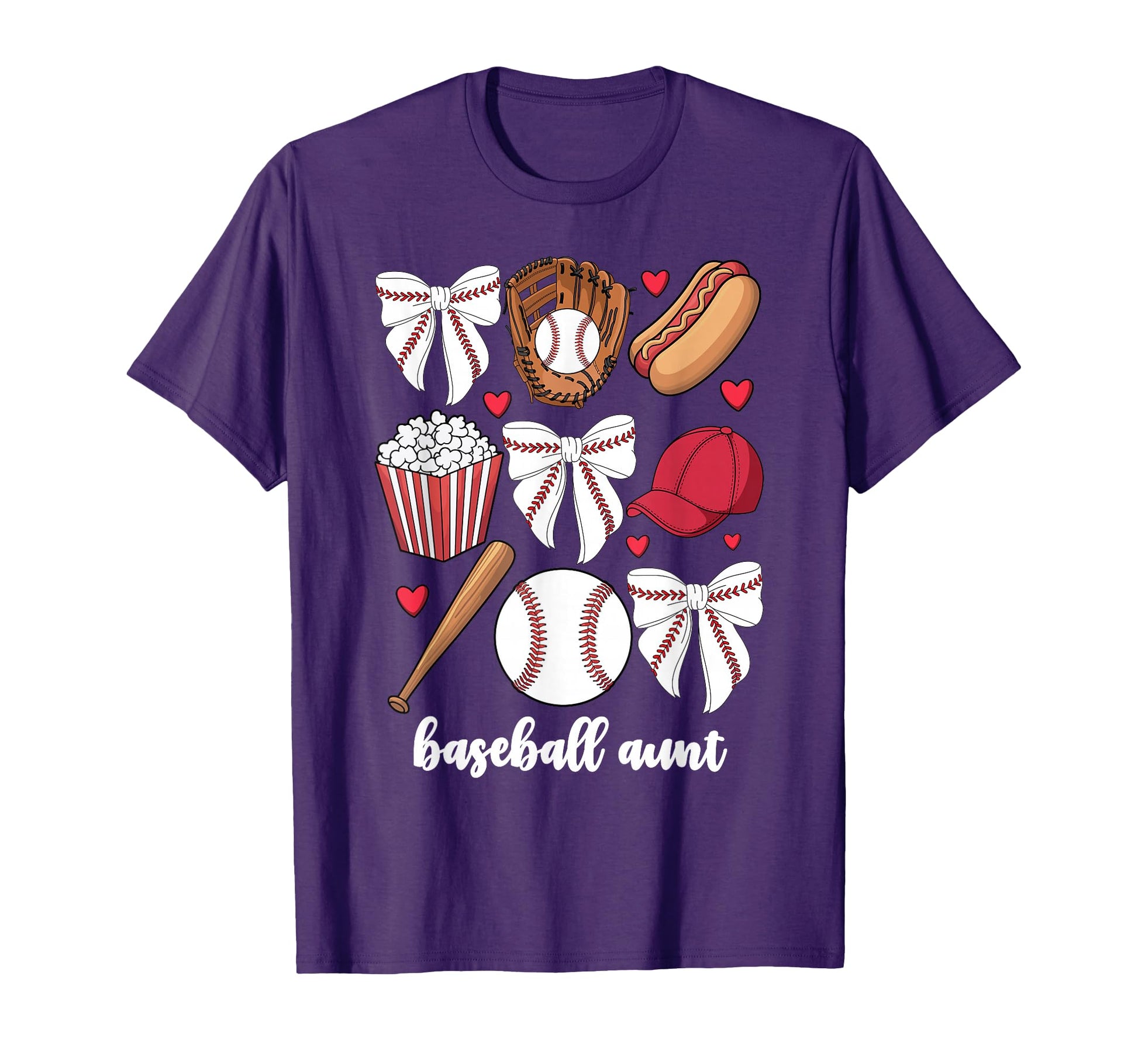 Baseball Aunt Coquette Bow Nephew T-Shirt - Fun Novelty Design Men Women - T-Shirt, Sweatshirt, Hoodie
