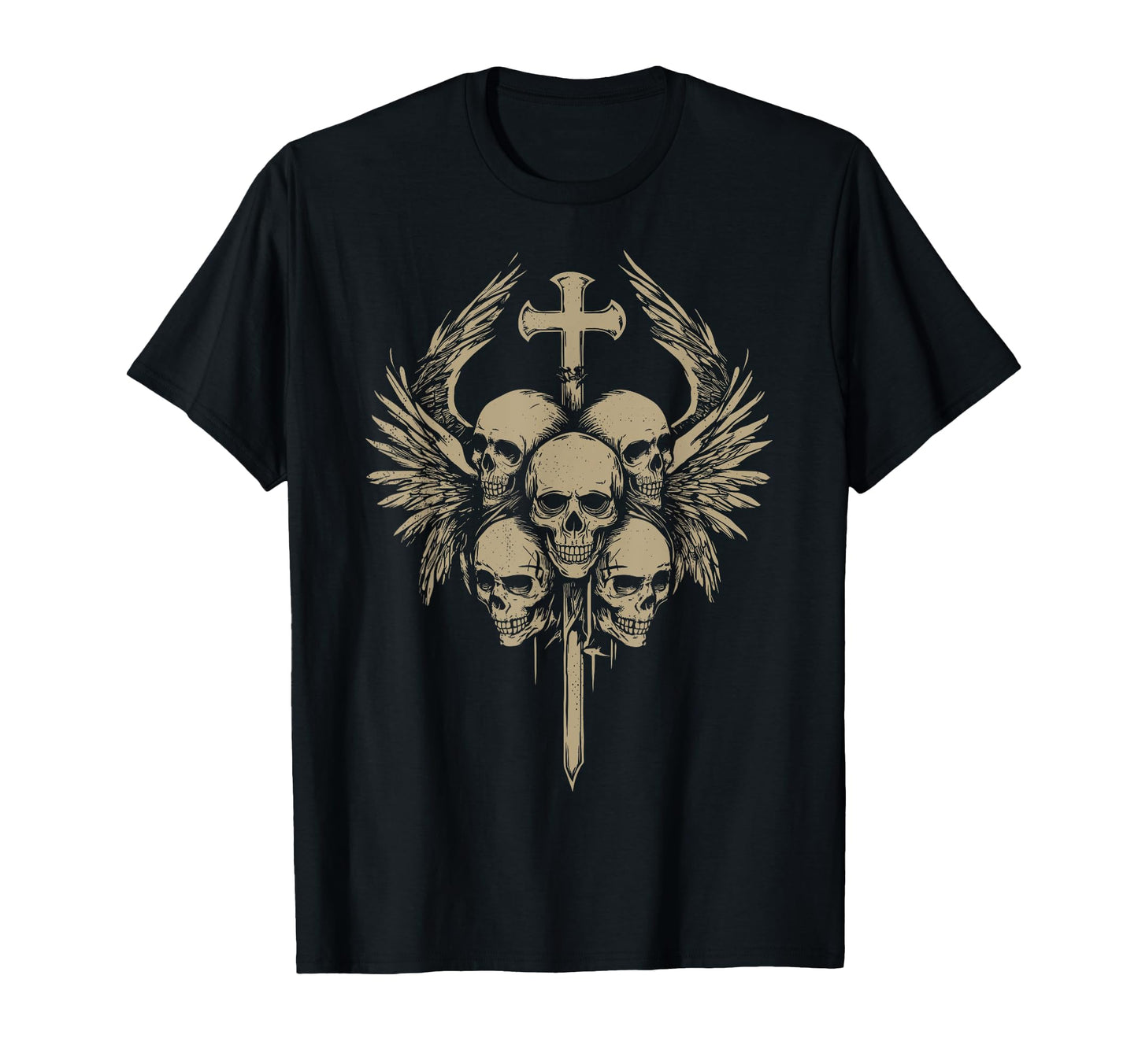 Skull Cross Y2K Grunge Aesthetic Alt T-Shirt - Casual Everyday Wear Unisex - T-Shirt, Sweatshirt, Hoodie
