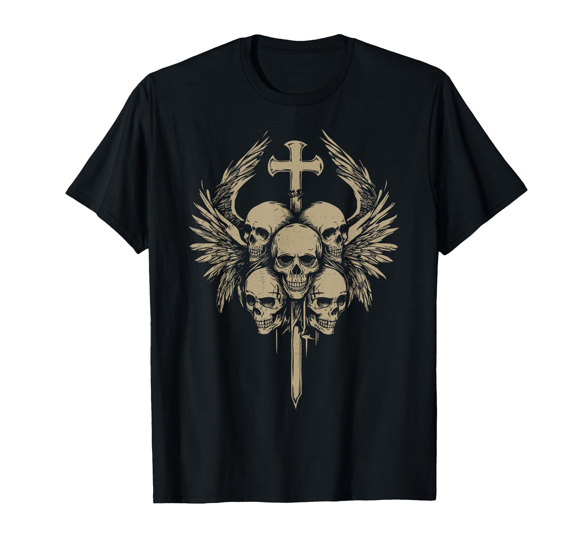 Skull Cross Y2K Grunge Aesthetic Alt T-Shirt - Casual Everyday Wear Unisex - T-Shirt, Sweatshirt, Hoodie