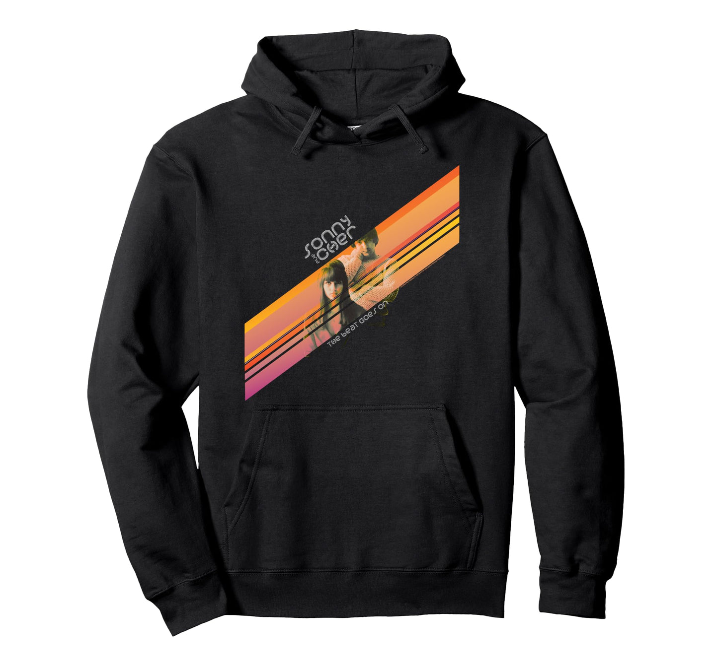 Sonny Cher Stripe Hoodie - Trendy Graphic for Adults - T-Shirt, Sweatshirt, Hoodie