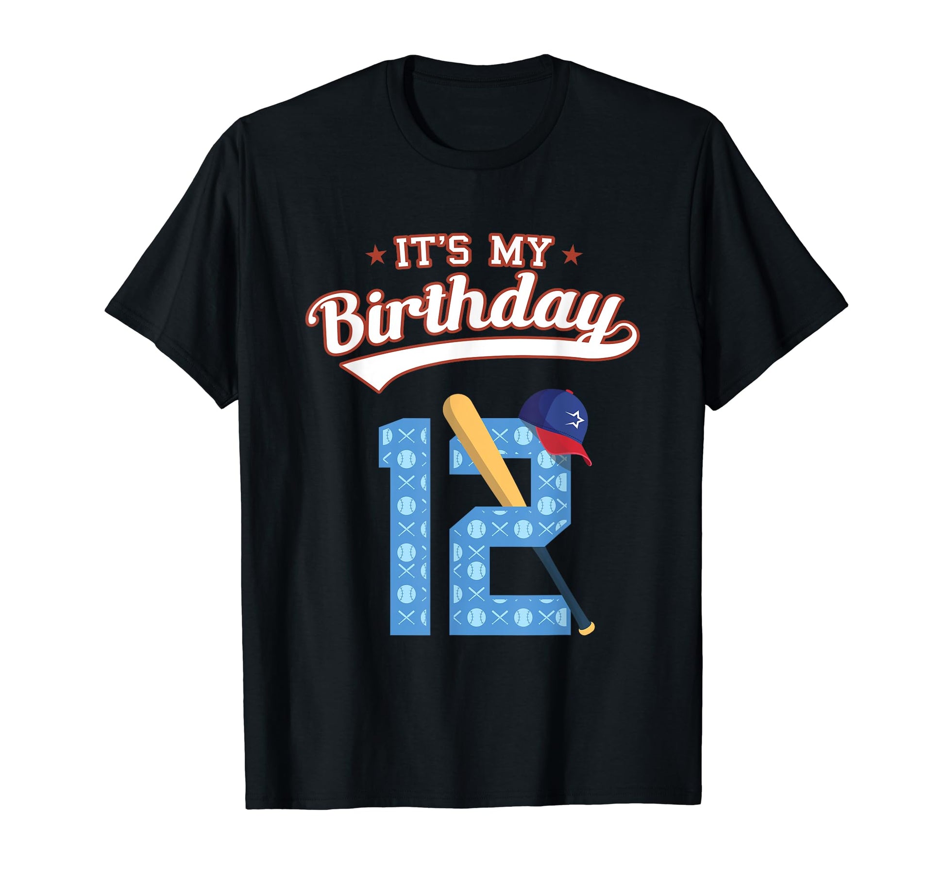 Its My 12Th Birthday 12 Year Old Baseball T-Shirt - Trendy Graphic Unisex - T-Shirt, Sweatshirt, Hoodie