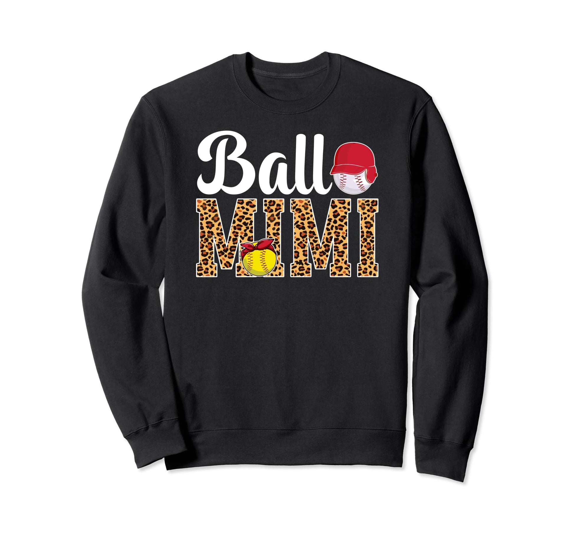 Ball Mimi Leopard Softball Sweatshirt - Streetwear Style Men Women - T-Shirt, Sweatshirt, Hoodie