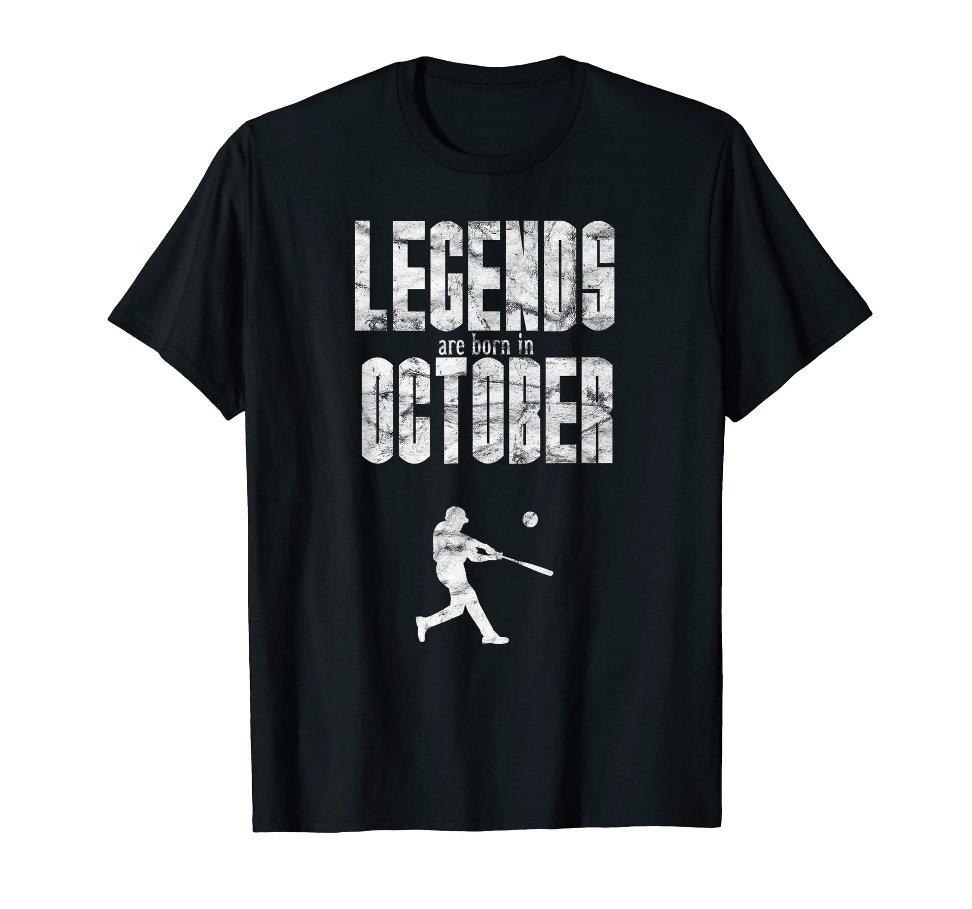 Legends Are Born October Baseball Hoodie - Fun Novelty Design Unisex - T-Shirt, Sweatshirt, Hoodie