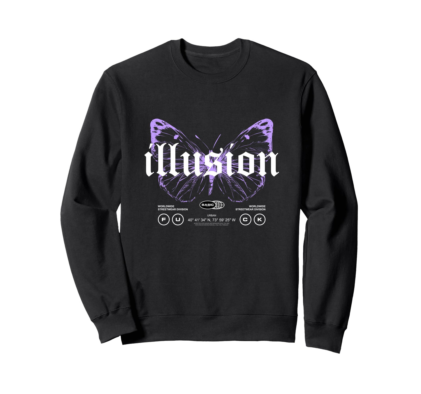Butterfly Illusion Y2K Grunge Sweatshirt - Custom Art Print for Adults - T-Shirt, Sweatshirt, Hoodie