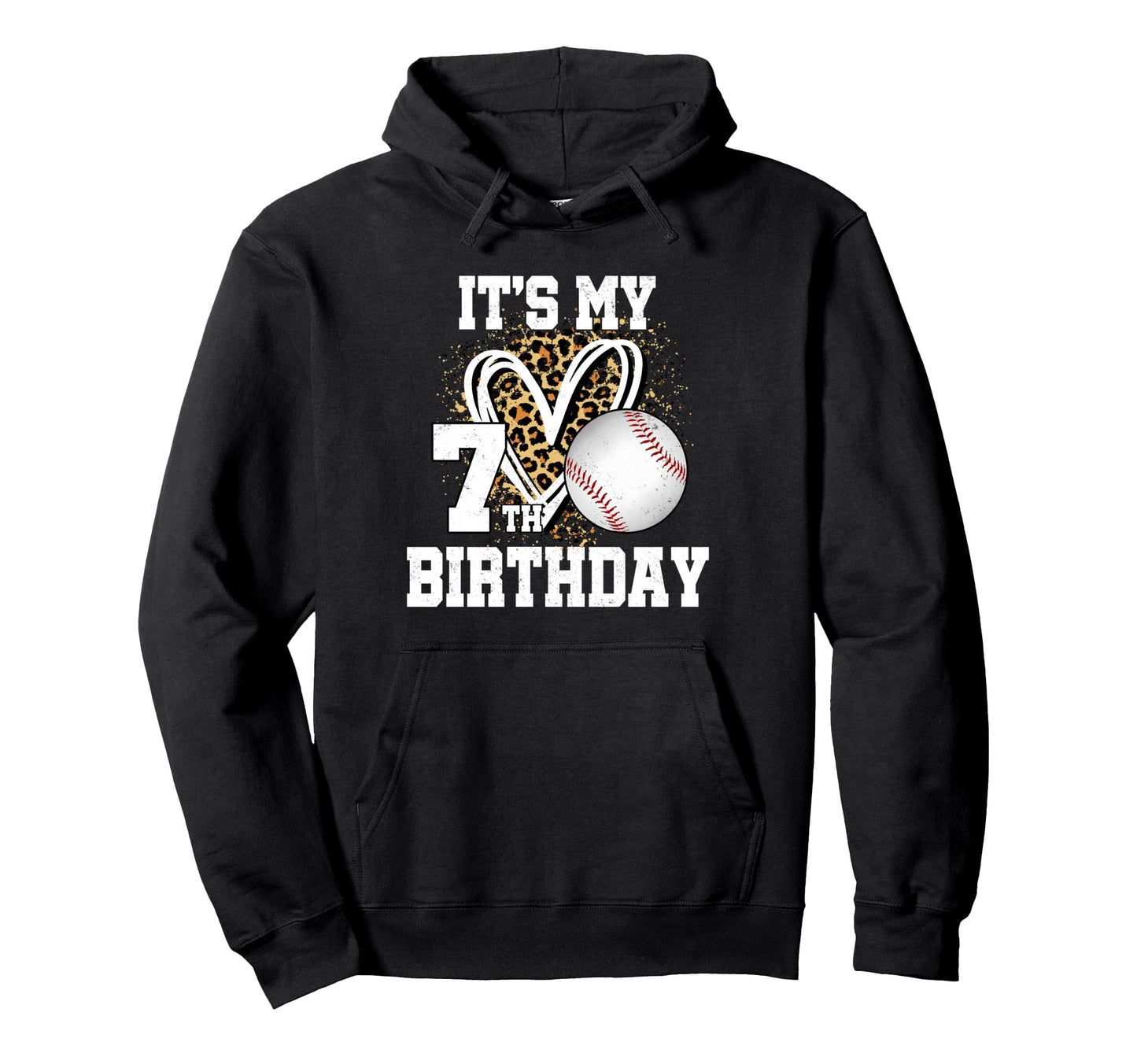 Its My 7Th Birthday Baseball 7 Year Hoodie - Custom Art Print Men Women - T-Shirt, Sweatshirt, Hoodie