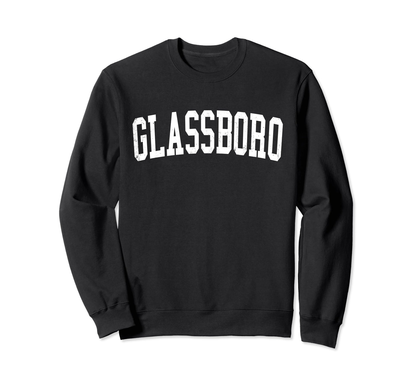 Glassboro Nj Distressed White Sweatshirt - Custom Art Print Men Women - T-Shirt, Sweatshirt, Hoodie