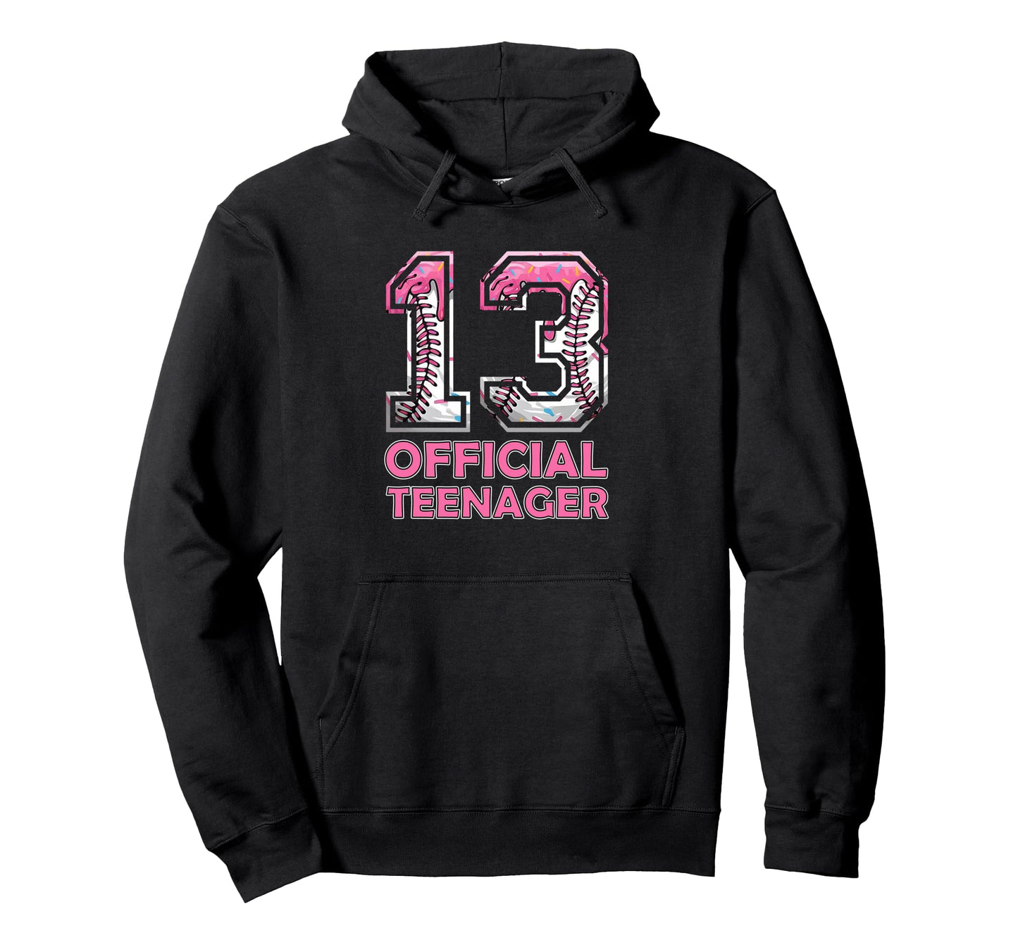 13Th Birthday Baseball Drip Ice Cream 13 Hoodie - Unique Graphic Men Women - T-Shirt, Sweatshirt, Hoodie