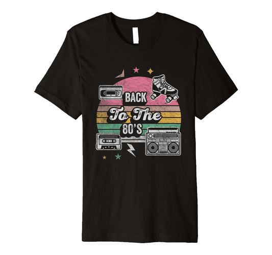 Back To 80S Cassette Boombox Vibes T-Shirt - Trendy Graphic for Adults - T-Shirt, Sweatshirt, Hoodie