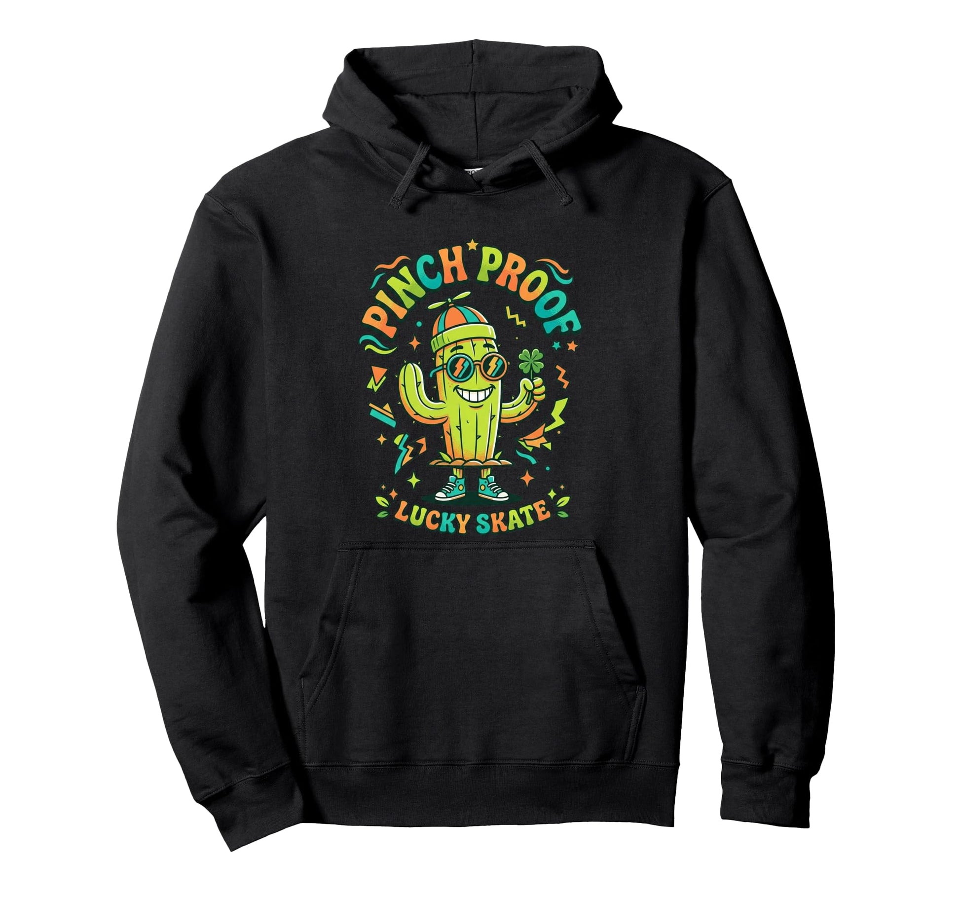 Pinch Proof Cactus 90S Skate Mascot Hoodie - Custom Art Print for Adults - T-Shirt, Sweatshirt, Hoodie