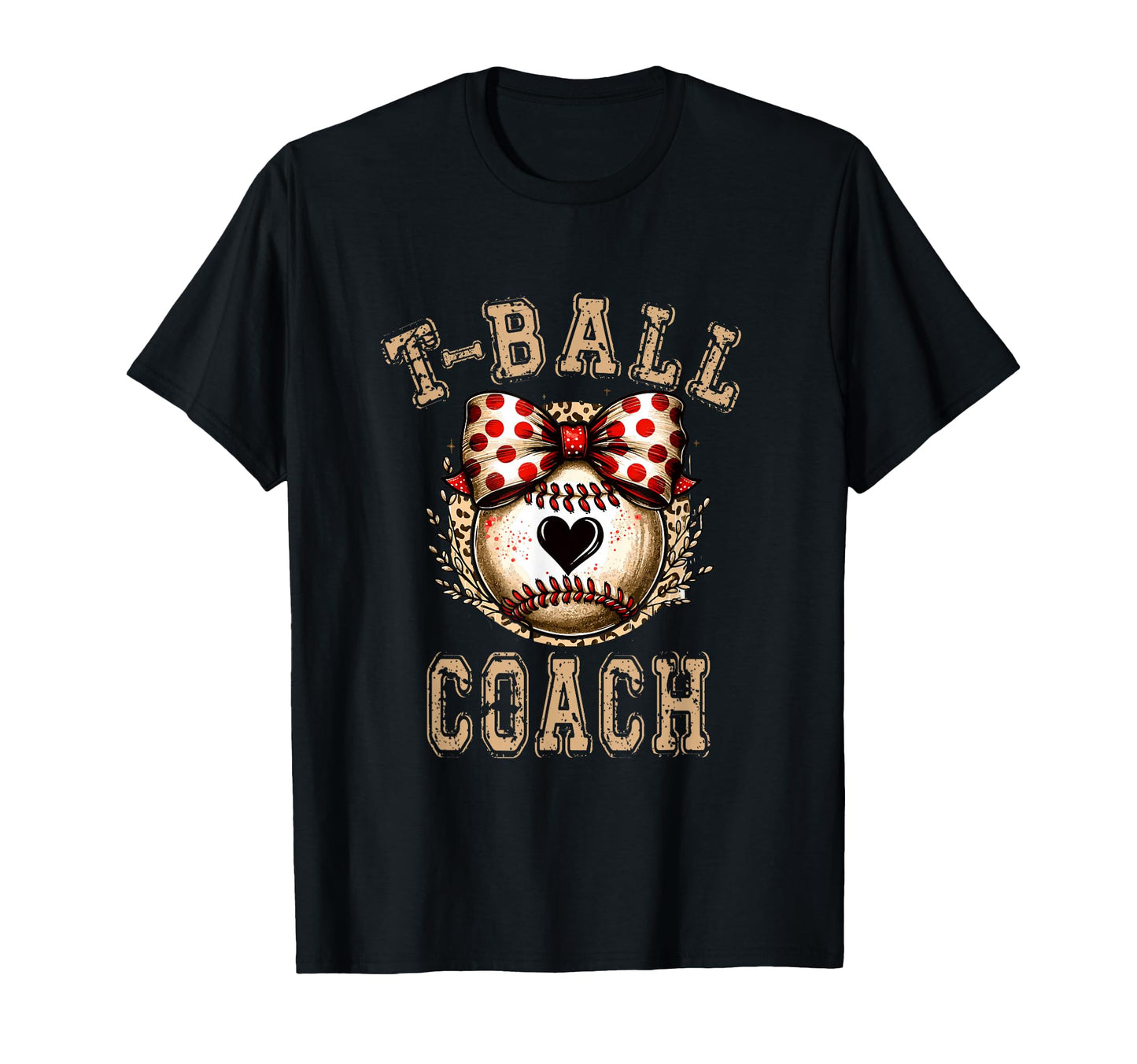 T Ball Coach Ball Bow Baseball Teen T-Shirt - Unique Graphic Unisex - T-Shirt, Sweatshirt, Hoodie