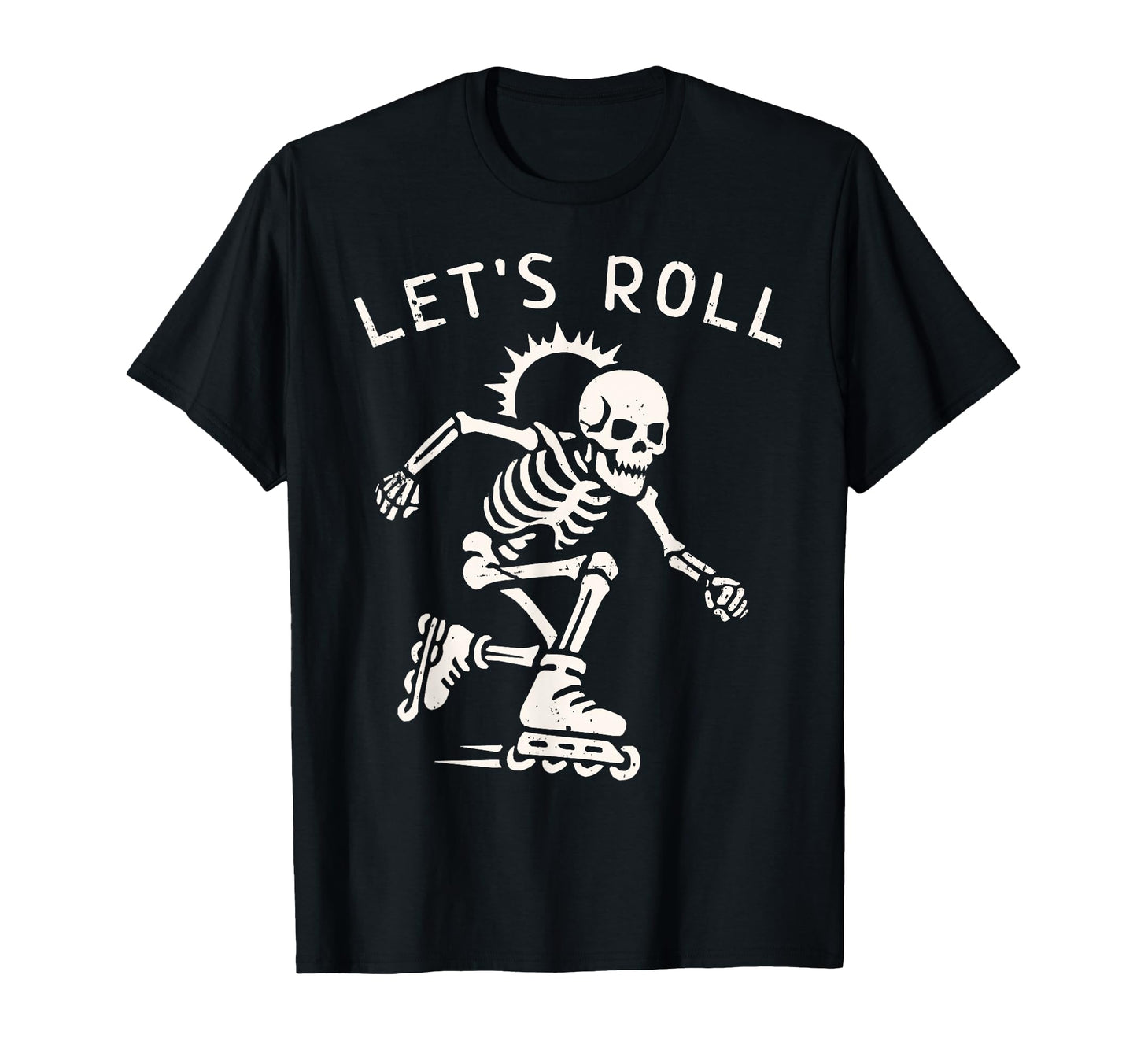 Inline Skating Skeleton Roller T-Shirt - Minimalist Print Men Women - T-Shirt, Sweatshirt, Hoodie