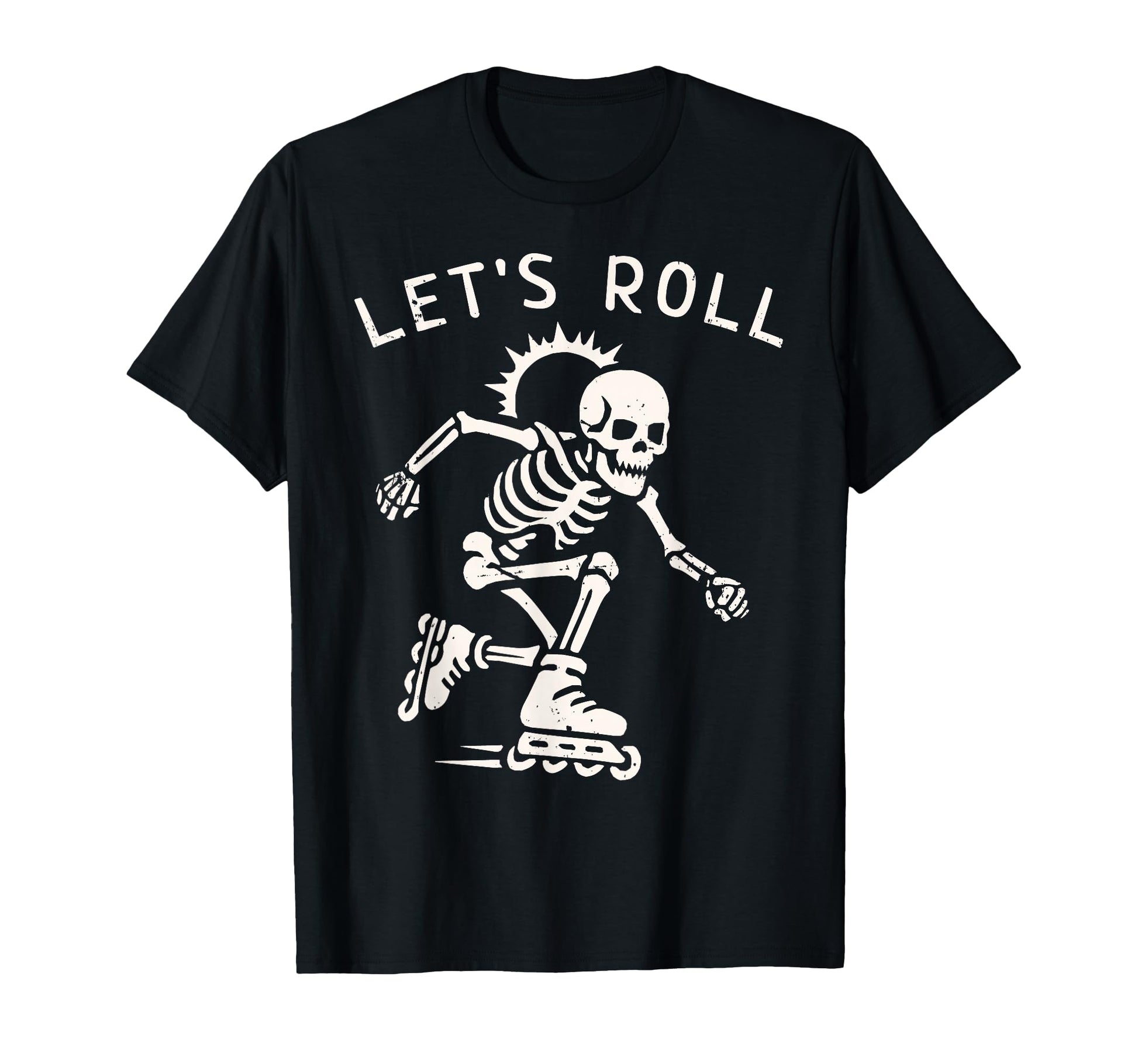 Inline Skating Skeleton Roller T-Shirt - Minimalist Print Men Women - T-Shirt, Sweatshirt, Hoodie