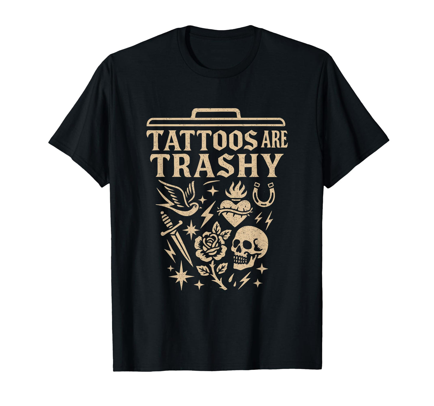 Funny Tattoo Meme Flash Art Joke Skull T-Shirt - Trendy Graphic Men Women - T-Shirt, Sweatshirt, Hoodie