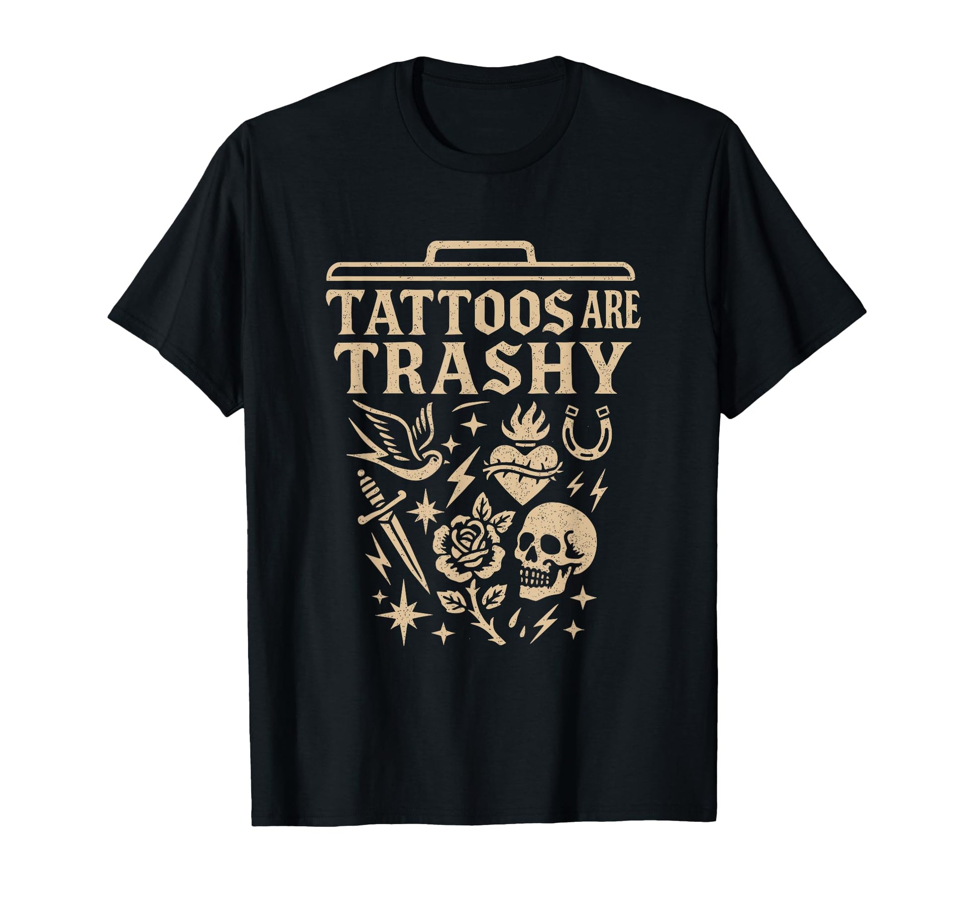Funny Tattoo Meme Flash Art Joke Skull T-Shirt - Trendy Graphic Men Women - T-Shirt, Sweatshirt, Hoodie