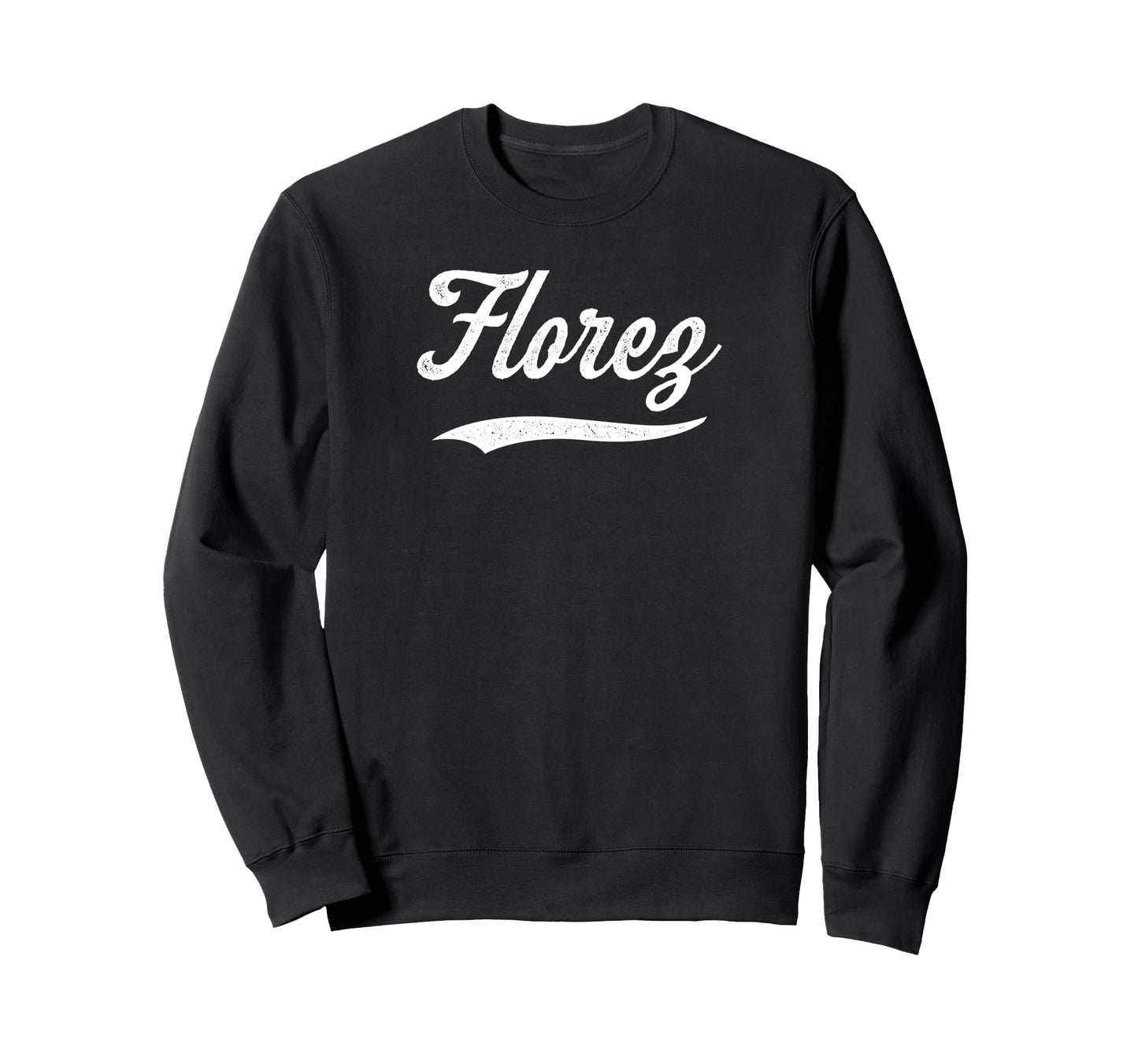 Distressed Script Santiago Florez Sweatshirt - Graphic Print for Adults - T-Shirt, Sweatshirt, Hoodie