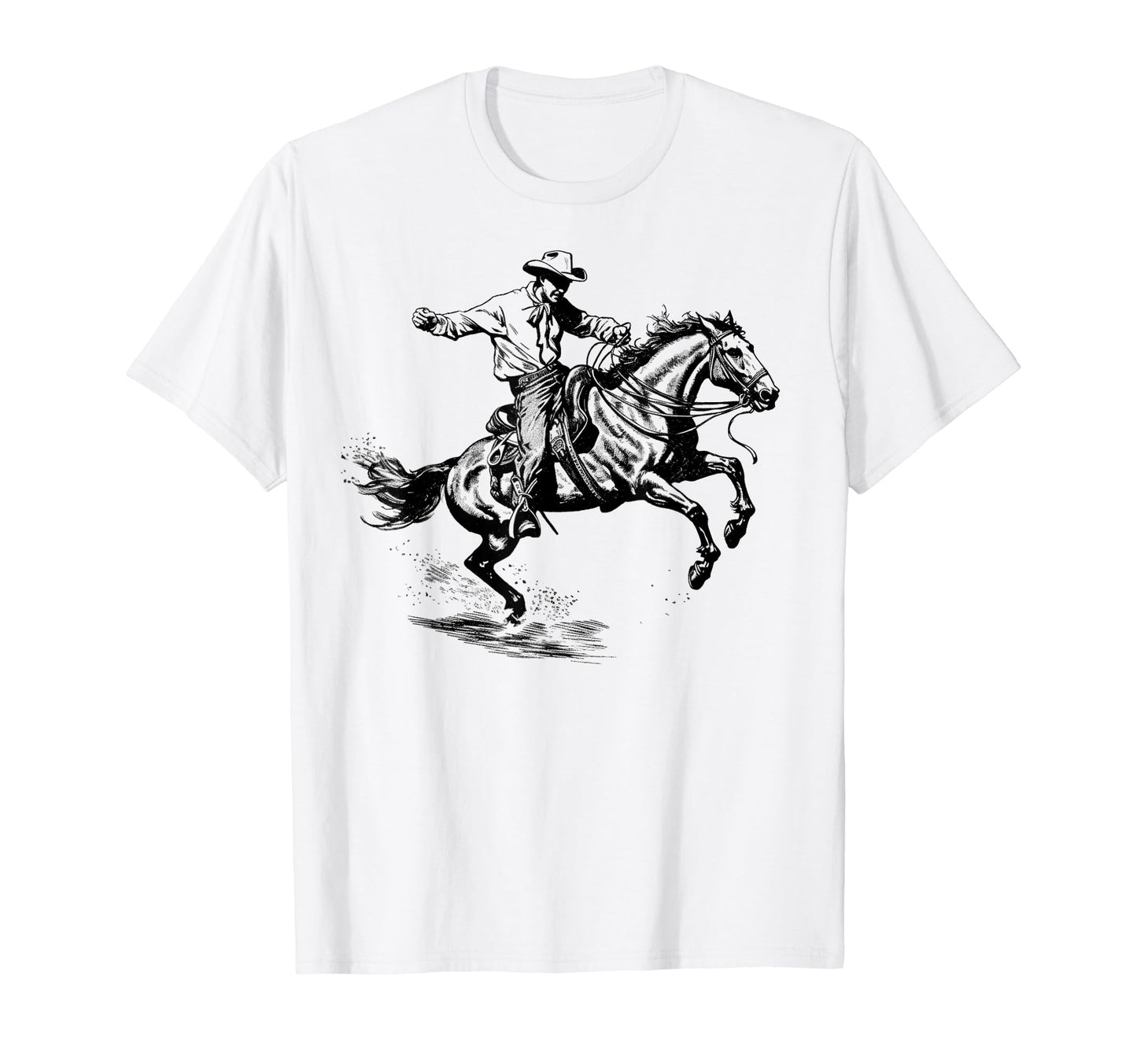 Cowboy Rodeo Horse Riding Usa Cowboy T-Shirt - Minimalist Print Unisex - T-Shirt, Sweatshirt, Hoodie