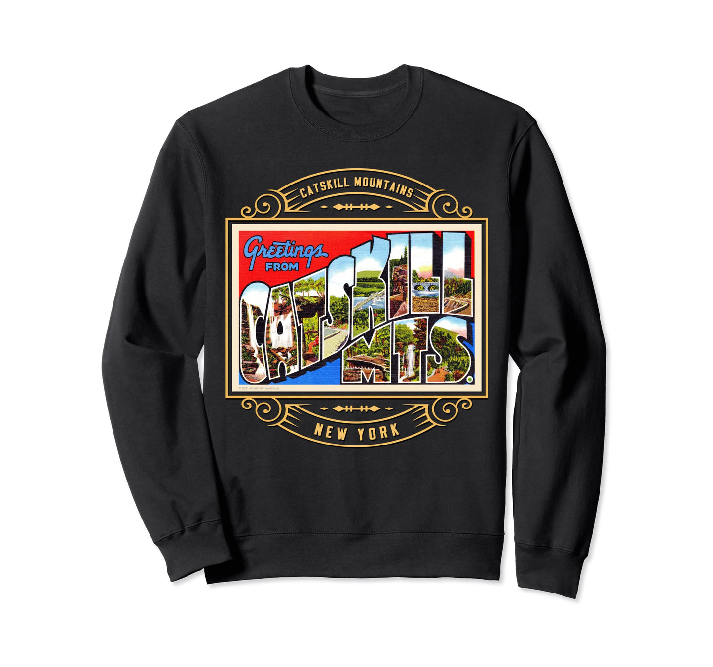 Catskill Mountains New York Ny Sweatshirt - Novelty Apparel for Adults - T-Shirt, Sweatshirt, Hoodie