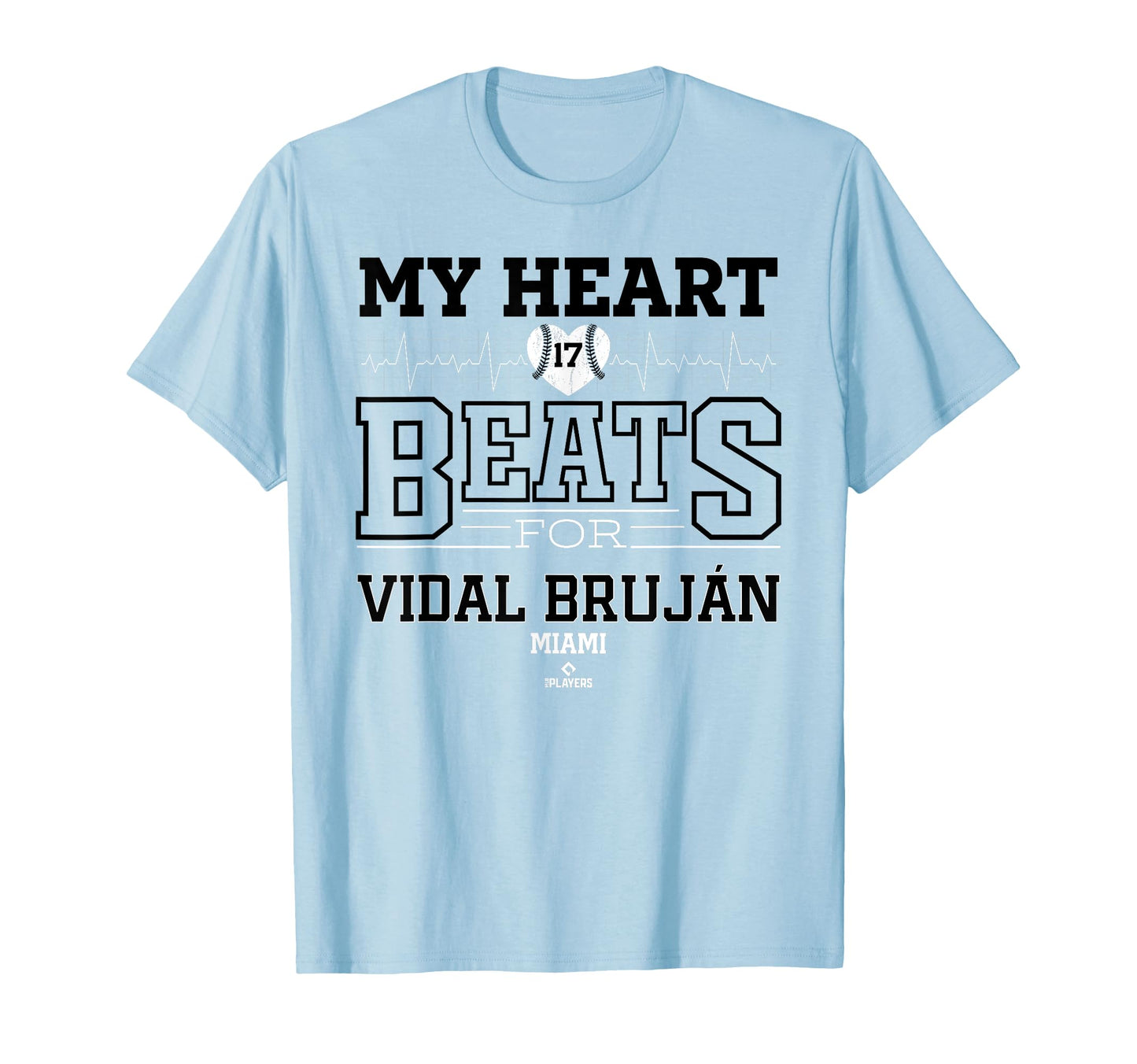 My Heart Beats Vidal Bruj N Miami Baseball T-Shirt - Trendy Graphic Unisex - T-Shirt, Sweatshirt, Hoodie