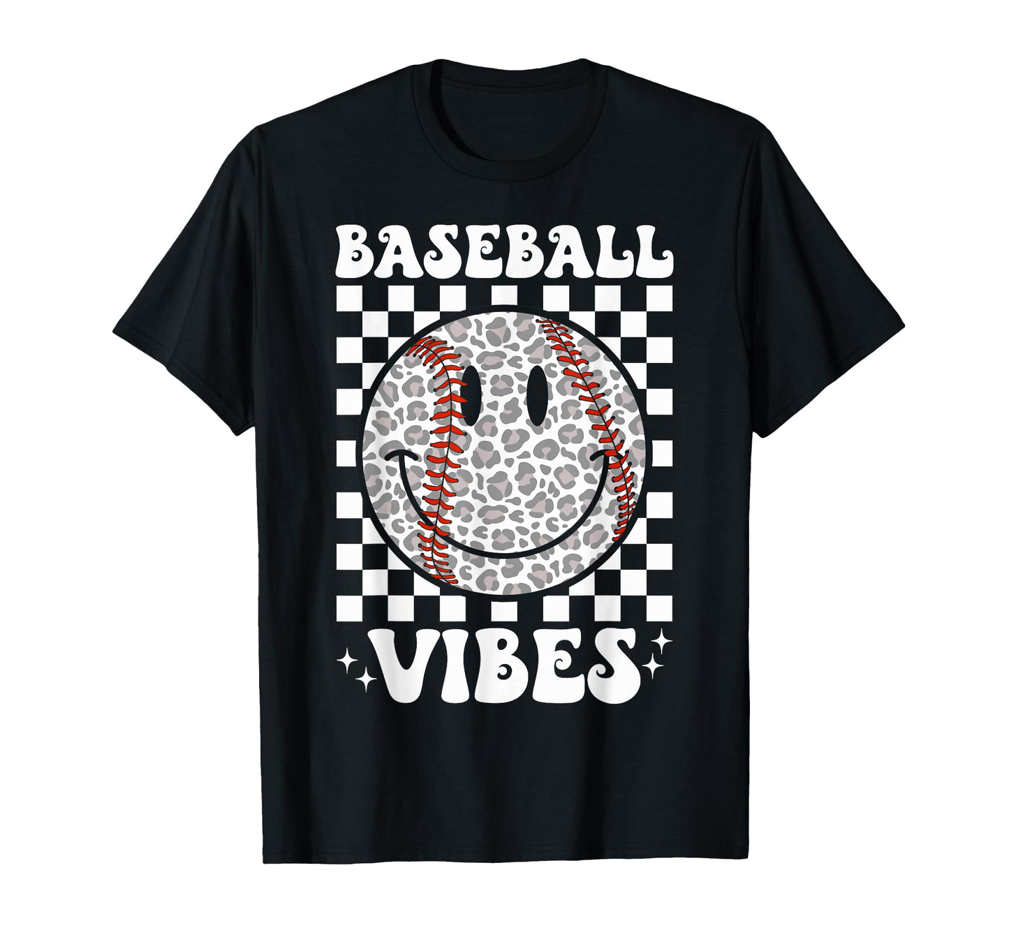 Funny Leopard Baseball Vibes Game Day T-Shirt - Graphic Print Men Women - T-Shirt, Sweatshirt, Hoodie
