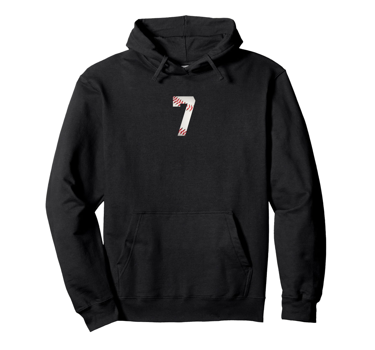 Number 7 Minimalist Birthday Baseball Hoodie - Novelty Apparel for Adults - T-Shirt, Sweatshirt, Hoodie