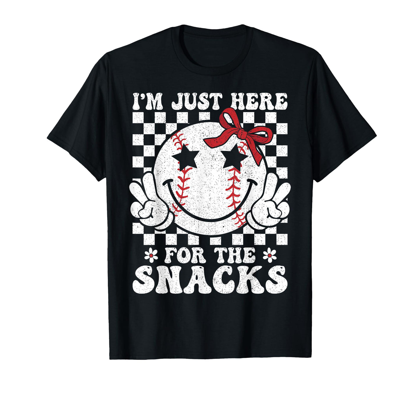 Baseball Sister Im Just Here Snacks Mom T-Shirt - Custom Art Print Unisex - T-Shirt, Sweatshirt, Hoodie