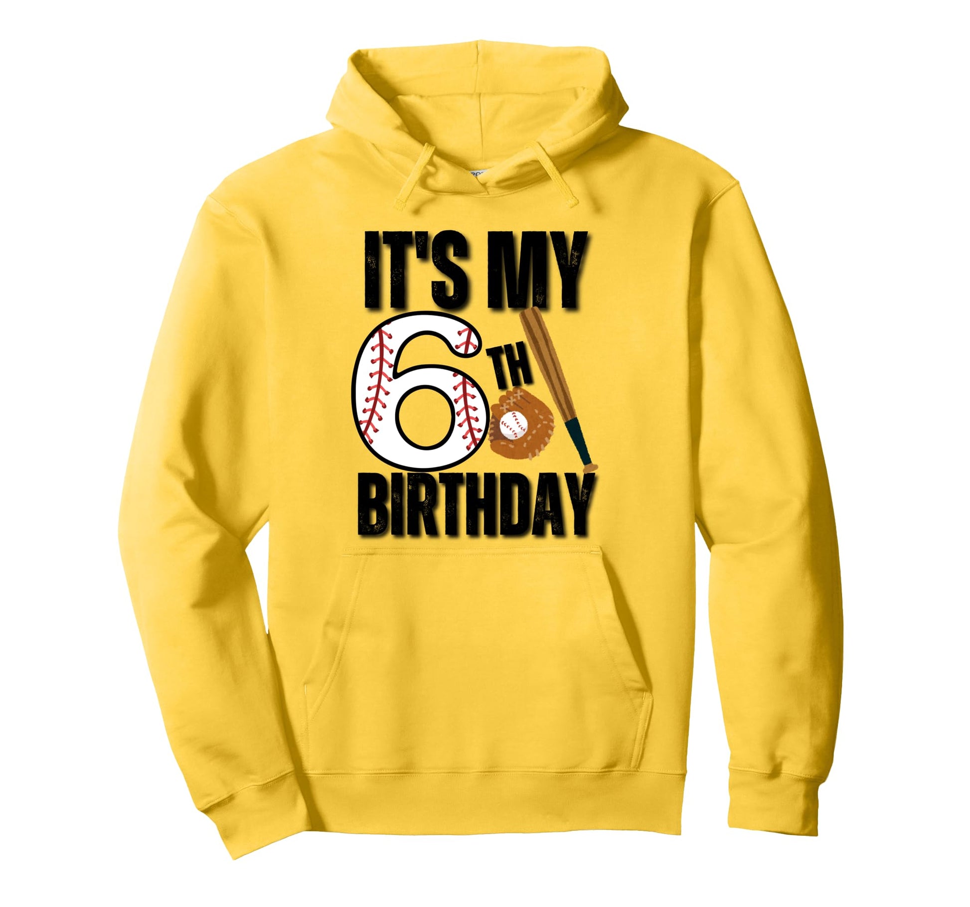 Its My 6Th Birthday Baseball Player 6Th Hoodie - Unique Graphic for Adults - T-Shirt, Sweatshirt, Hoodie