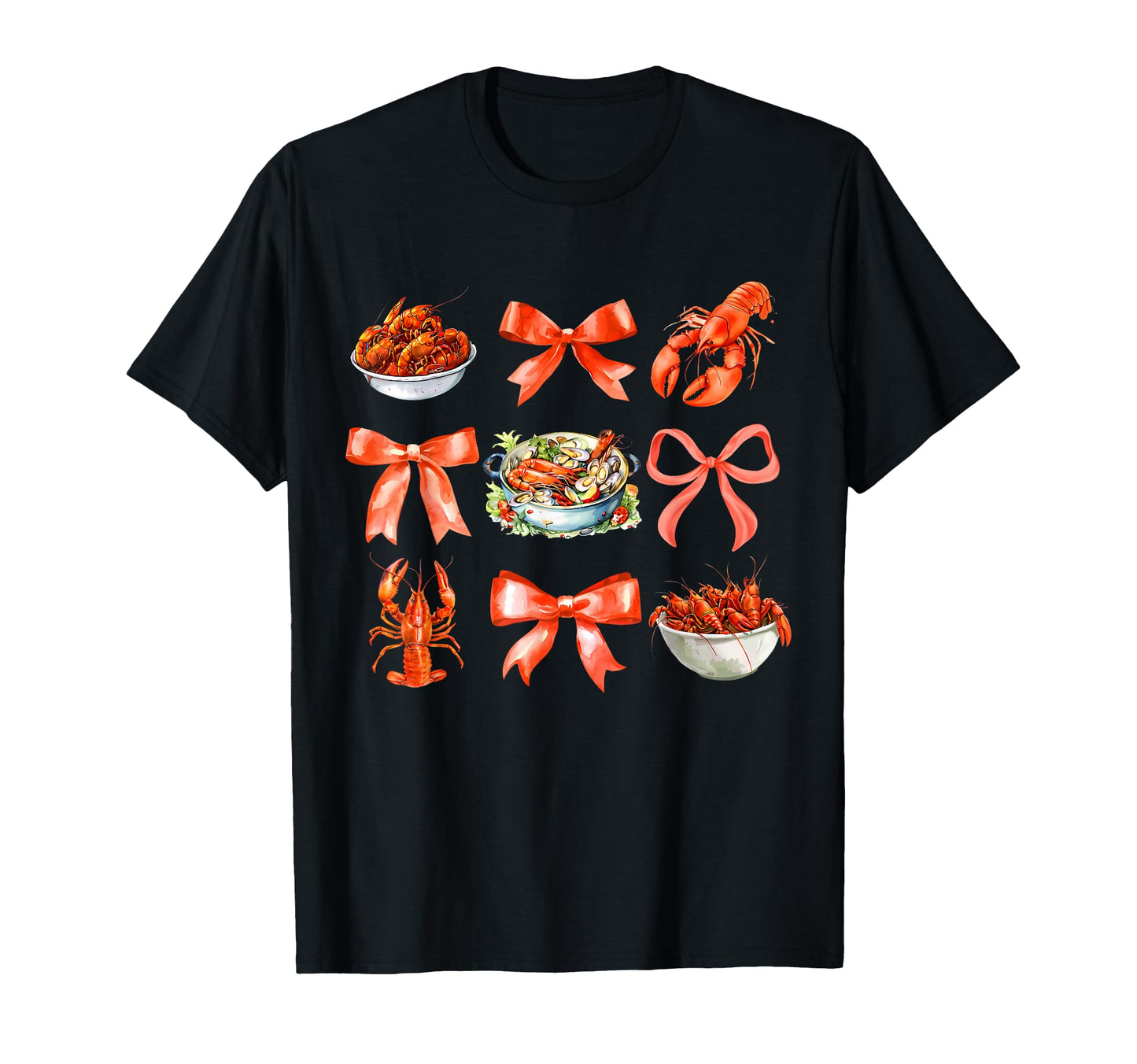 Coquette Bow Crawfish Boil Y2K T-Shirt - Casual Everyday Wear for Adults - T-Shirt, Sweatshirt, Hoodie