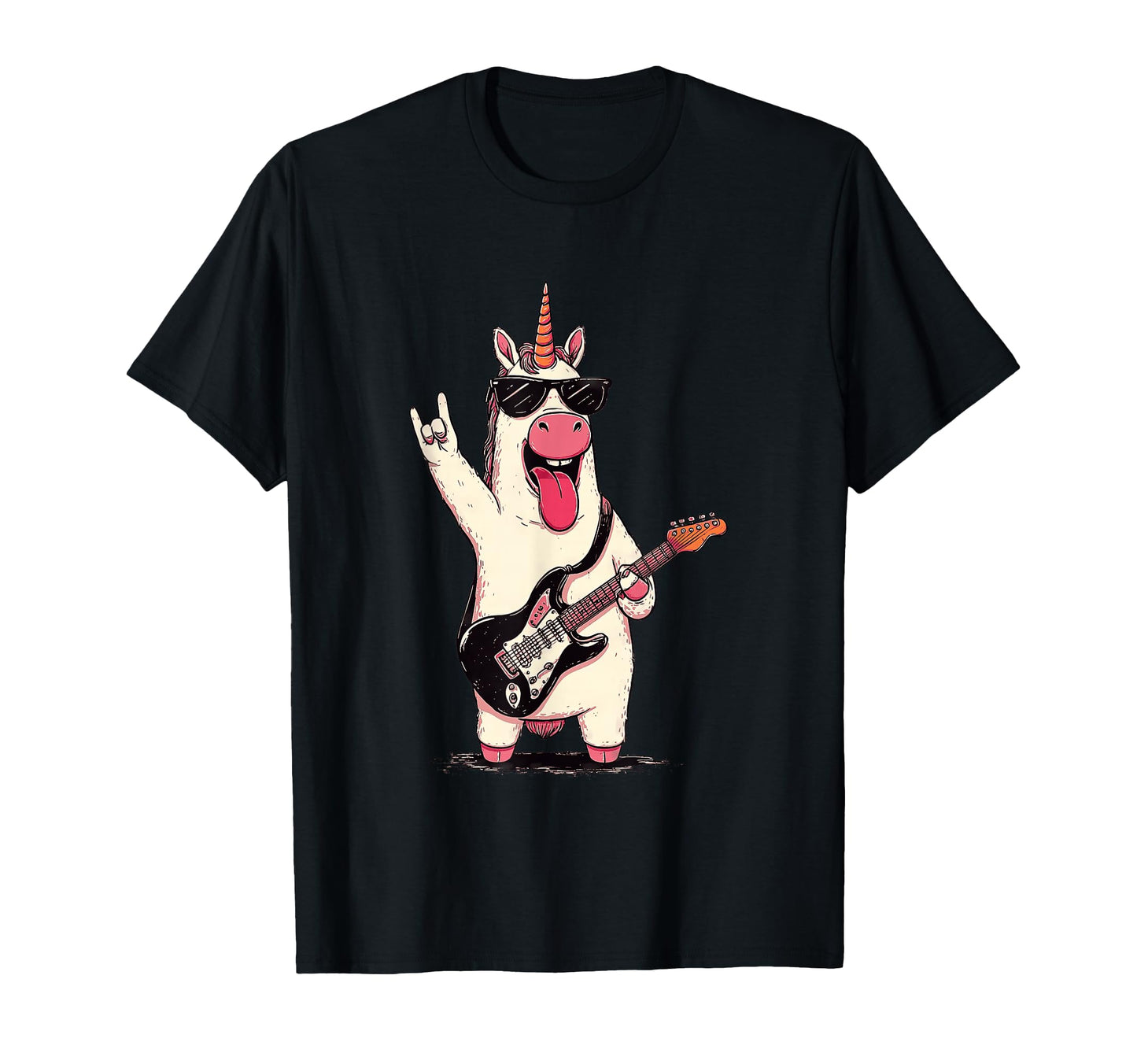 Unicorn Guitar Player Funny Rock Music T-Shirt - Aesthetic Graphic Unisex - T-Shirt, Sweatshirt, Hoodie