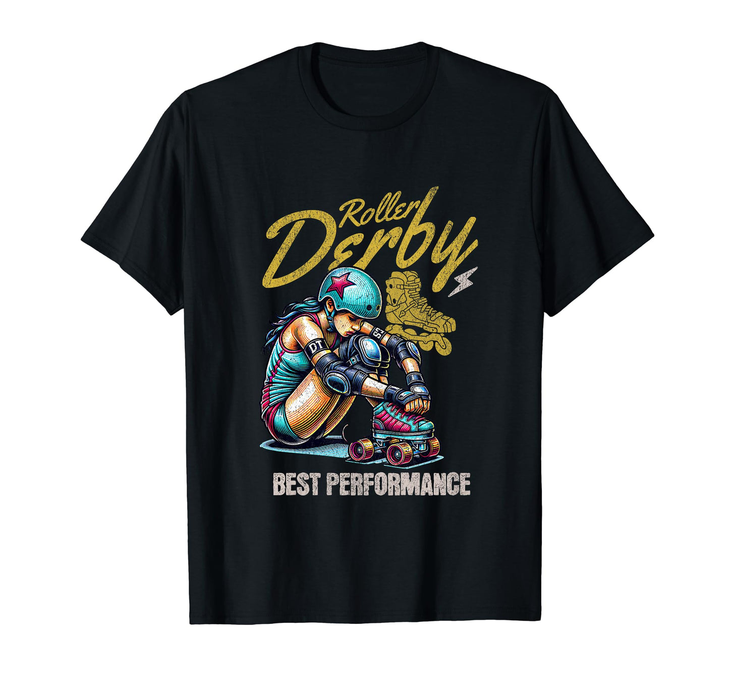 Roller Derby Skates Derby Skating T-Shirt - Custom Art Print for Adults - T-Shirt, Sweatshirt, Hoodie