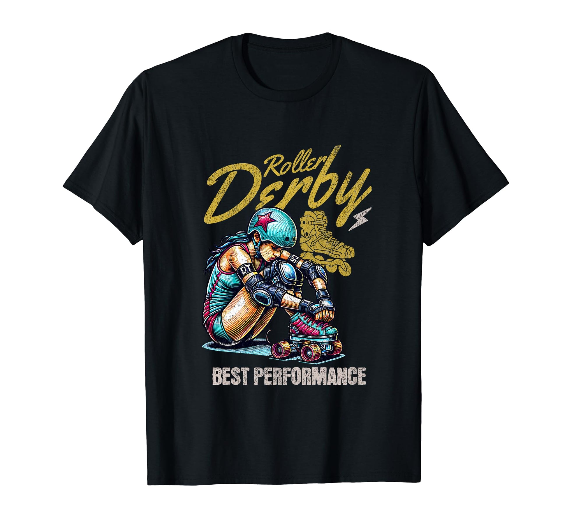 Roller Derby Skates Derby Skating T-Shirt - Custom Art Print for Adults - T-Shirt, Sweatshirt, Hoodie
