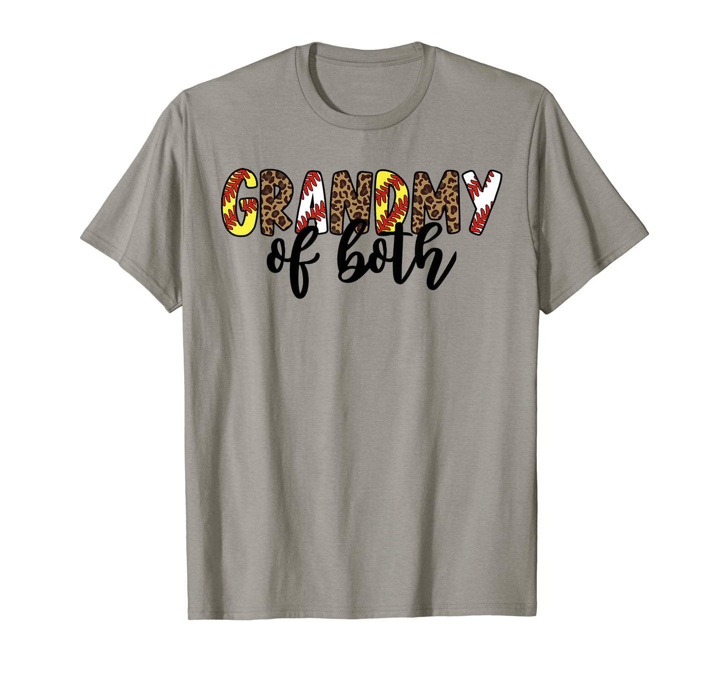 Leopard Grammy Both Baseball Softball T-Shirt - Novelty Apparel for Adults - T-Shirt, Sweatshirt, Hoodie