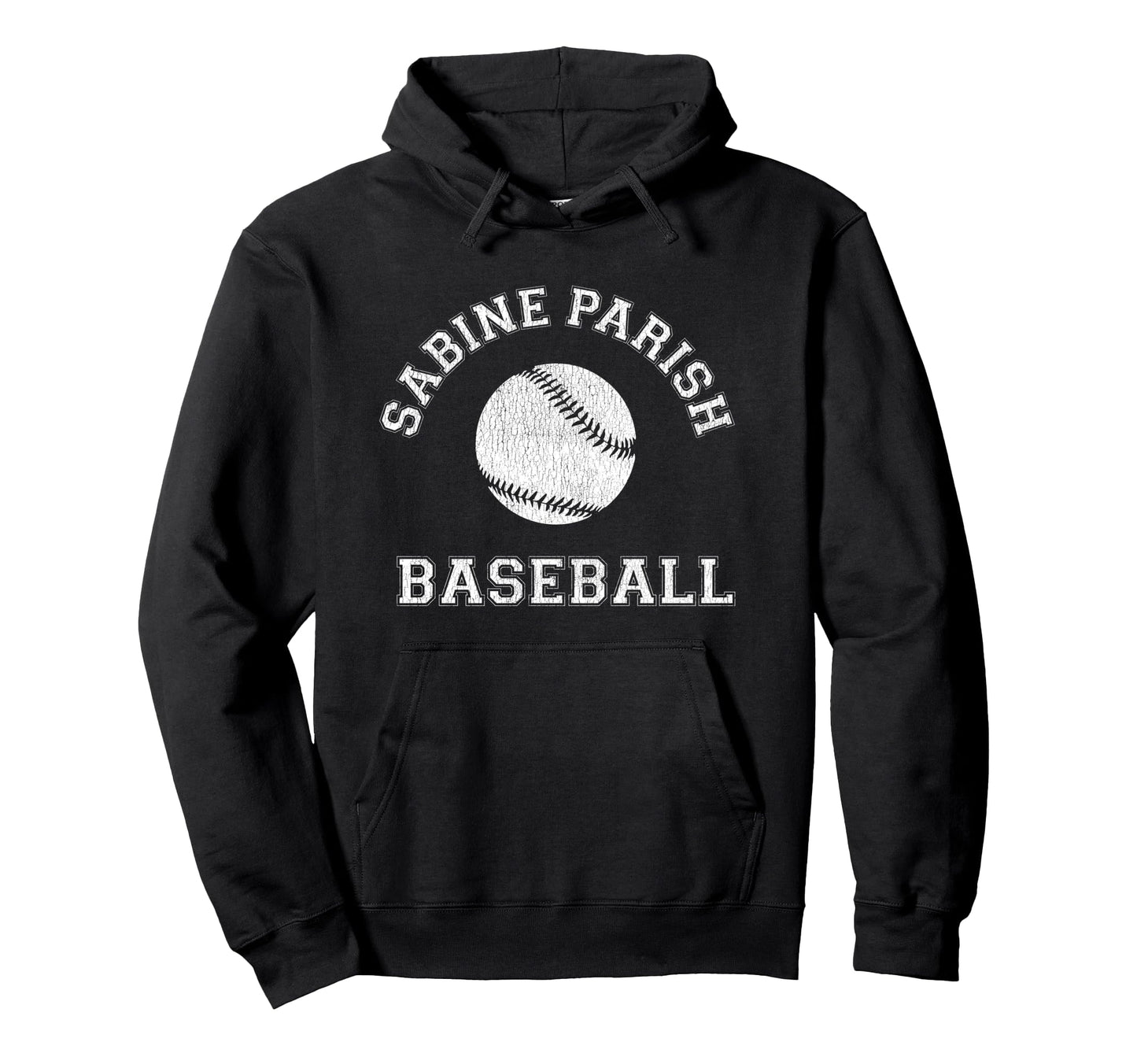 Sabine Parish Baseball Distressed Hoodie - Streetwear Style Men Women - T-Shirt, Sweatshirt, Hoodie
