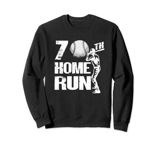 70 Years Old Baseball 70Th Birthday Sweatshirt - Trendy Graphic for Adults - T-Shirt, Sweatshirt, Hoodie