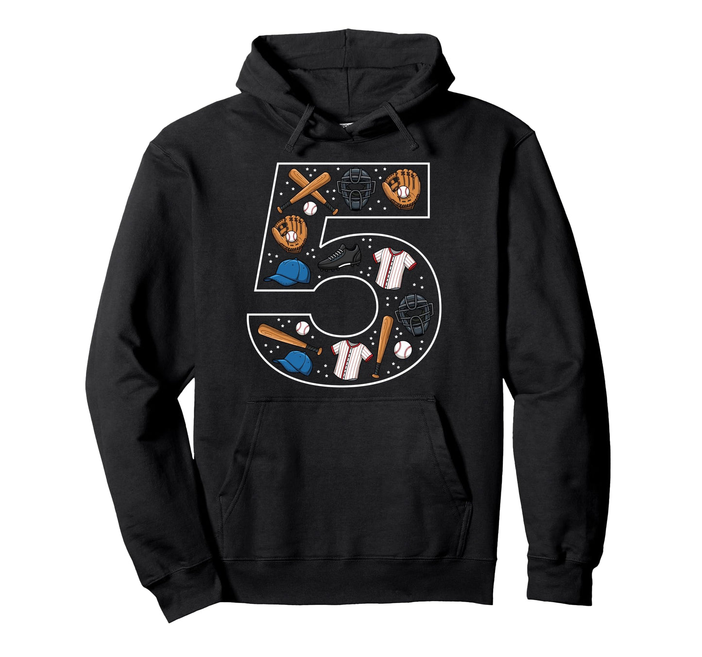 5Th Birthday 5 Year Old Baseball Baseball Hoodie - Novelty Apparel Unisex - T-Shirt, Sweatshirt, Hoodie