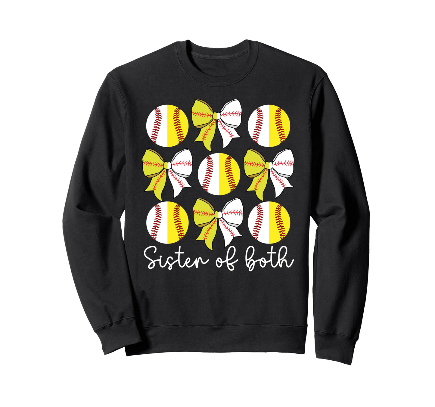 Sister Both Coquette Baseball Sweatshirt - Casual Everyday Wear Men Women - T-Shirt, Sweatshirt, Hoodie