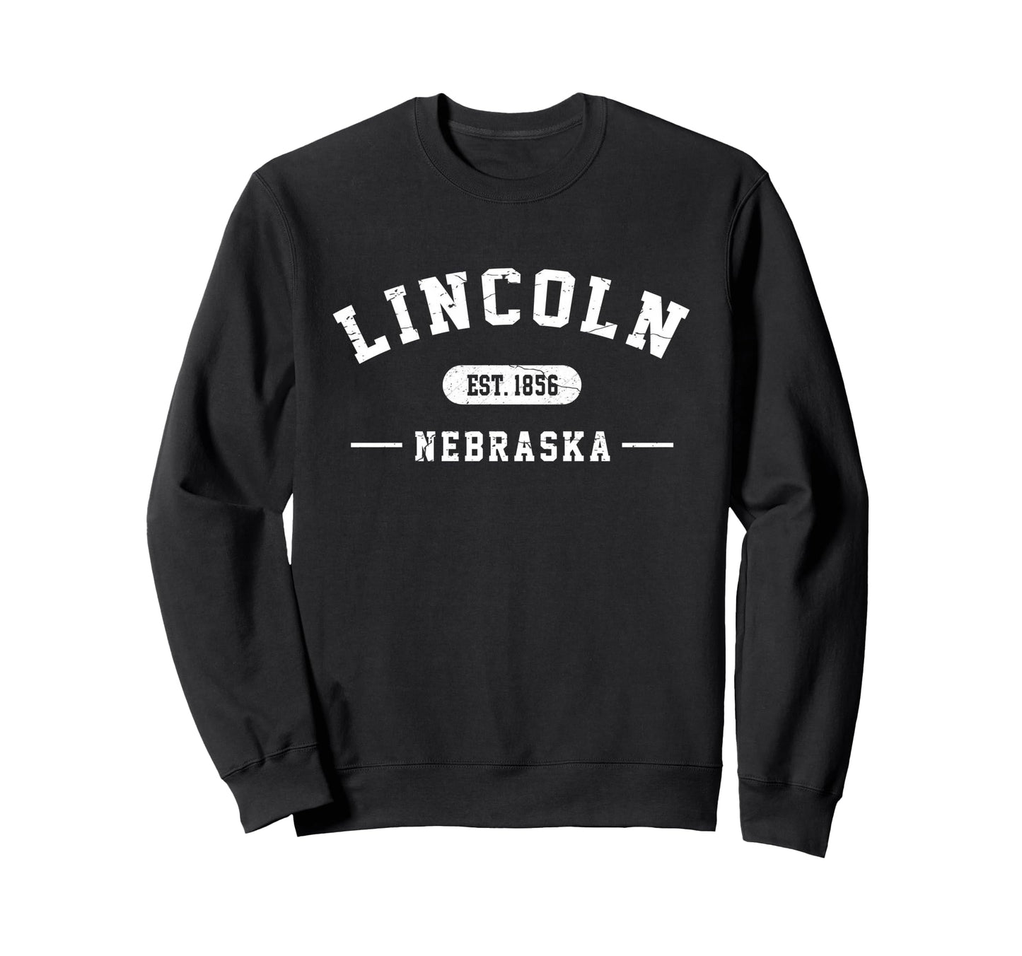 Lincoln Nebraska Est 1856 Athletic Sweatshirt - Minimalist Print for Adults - T-Shirt, Sweatshirt, Hoodie
