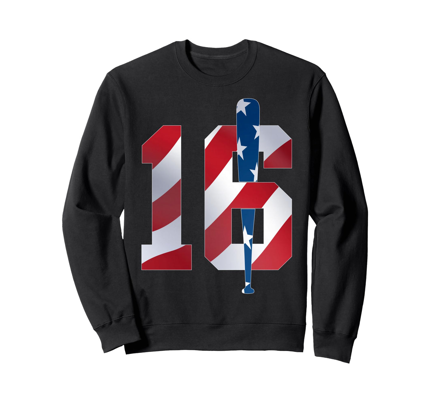 Number 16 Years Baseball 16Th Sweatshirt - Casual Everyday Wear Men Women - T-Shirt, Sweatshirt, Hoodie