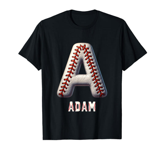 Baseball Home Run Adam Initial T-Shirt - Fun Novelty Design Men Women - T-Shirt, Sweatshirt, Hoodie