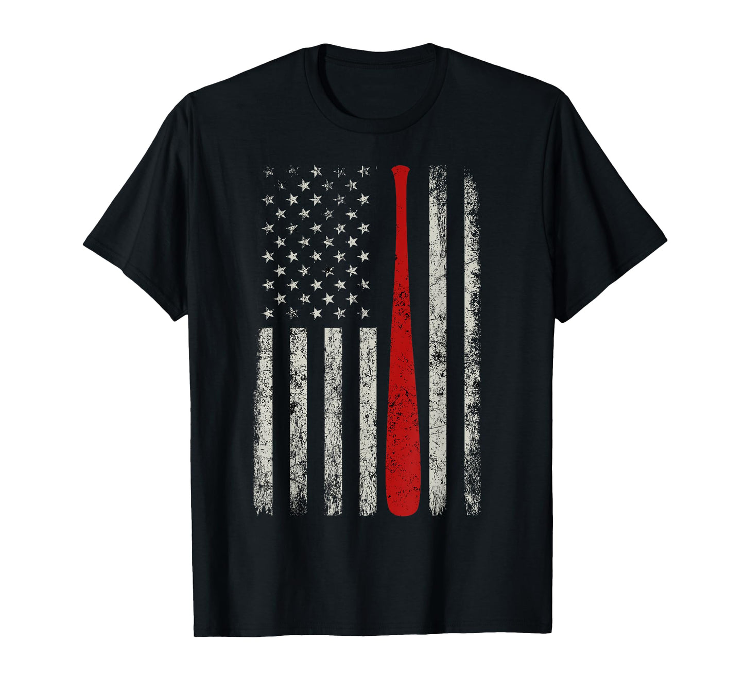 Patriotic American Flag Baseball Gift T-Shirt - Novelty Apparel Men Women - T-Shirt, Sweatshirt, Hoodie