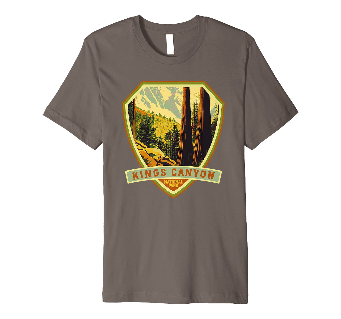 Glacier National Park Wpa Badge T-Shirt - Fun Novelty Design for Adults - T-Shirt, Sweatshirt, Hoodie