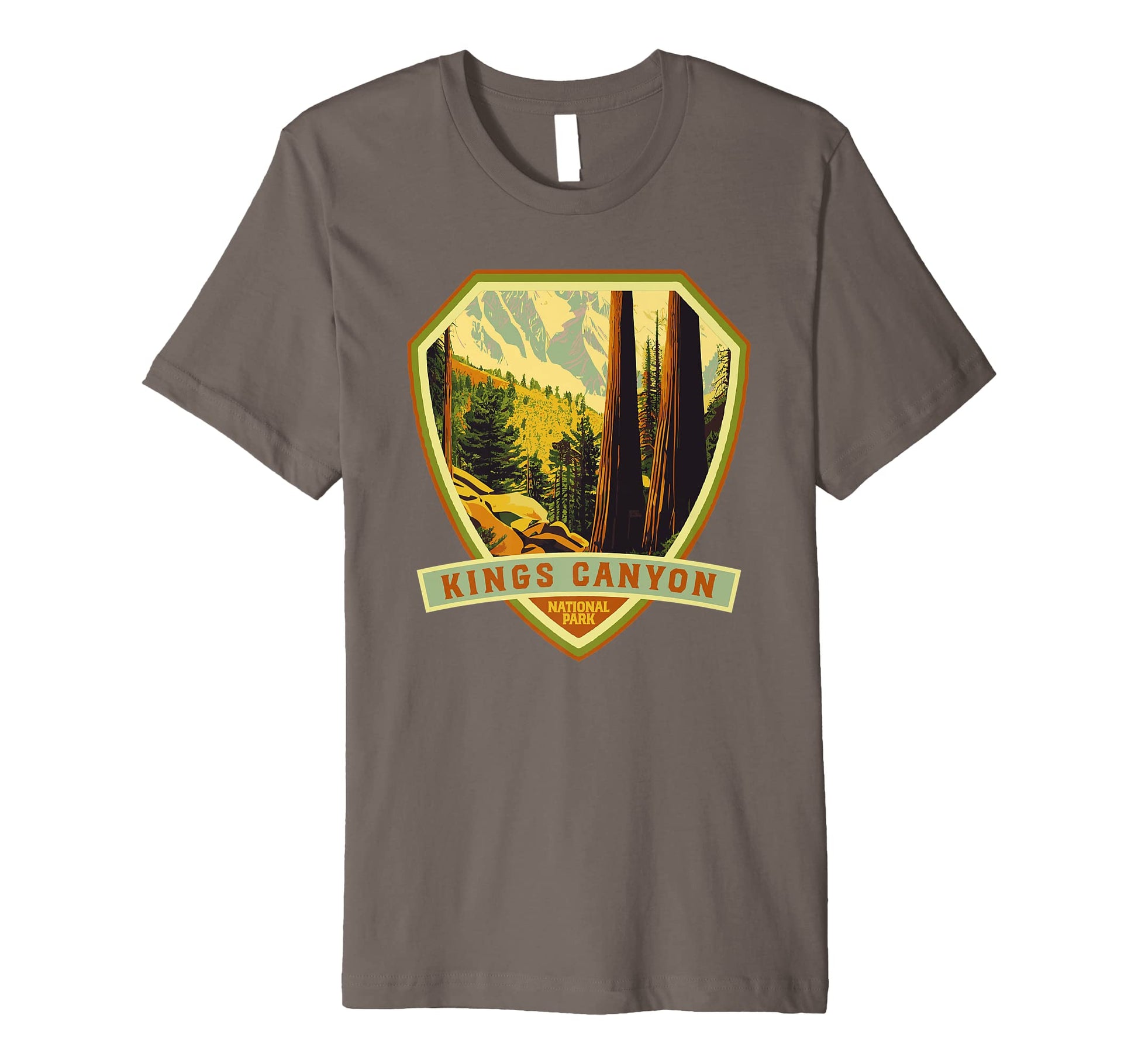 Glacier National Park Wpa Badge T-Shirt - Fun Novelty Design for Adults - T-Shirt, Sweatshirt, Hoodie